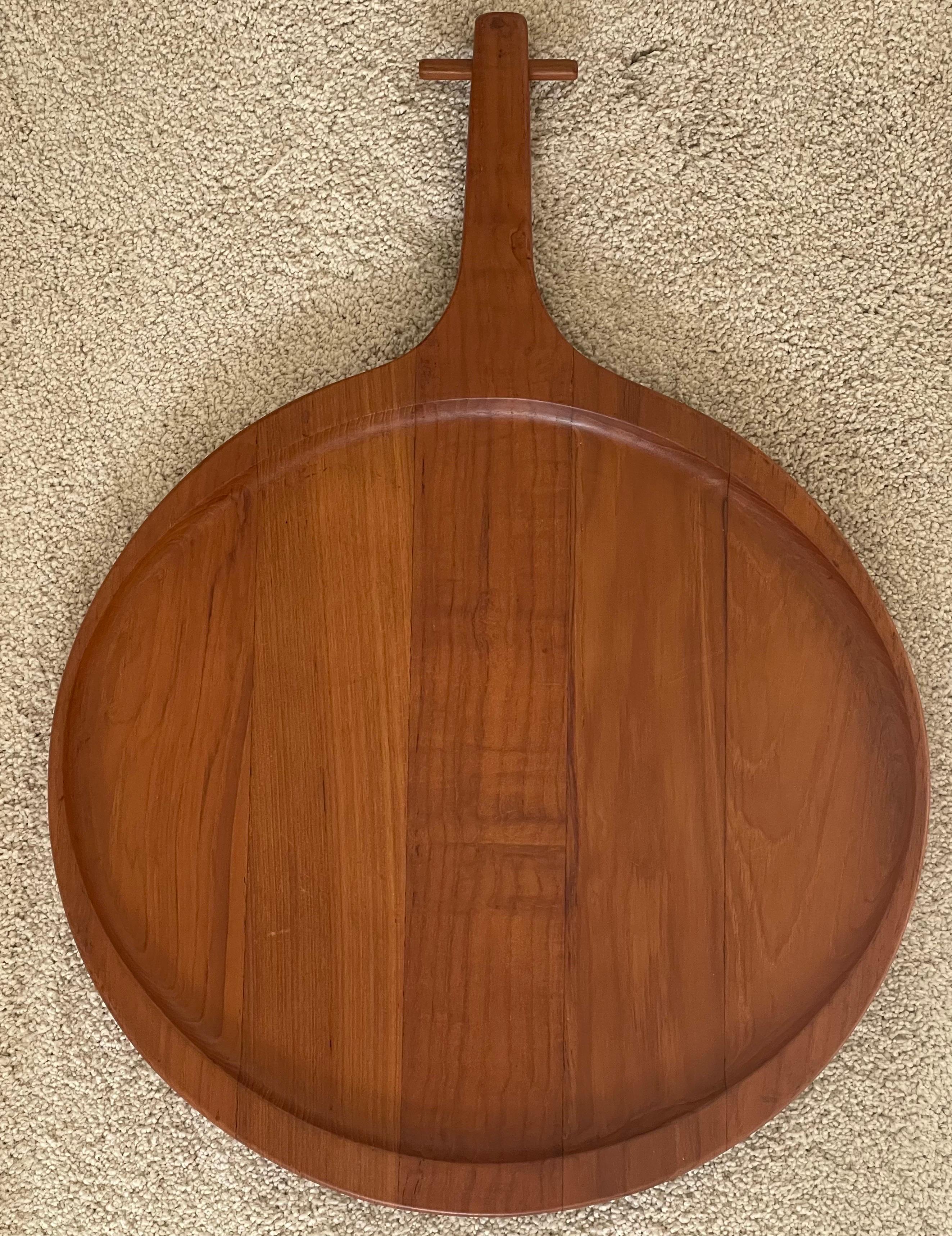 Staved Teak Tray or Cutting Board by Sigvard Nilsson for a.B. Sowe Konst For Sale 6