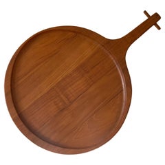 Staved Teak Tray or Cutting Board by Sigvard Nilsson for a.B. Sowe Konst