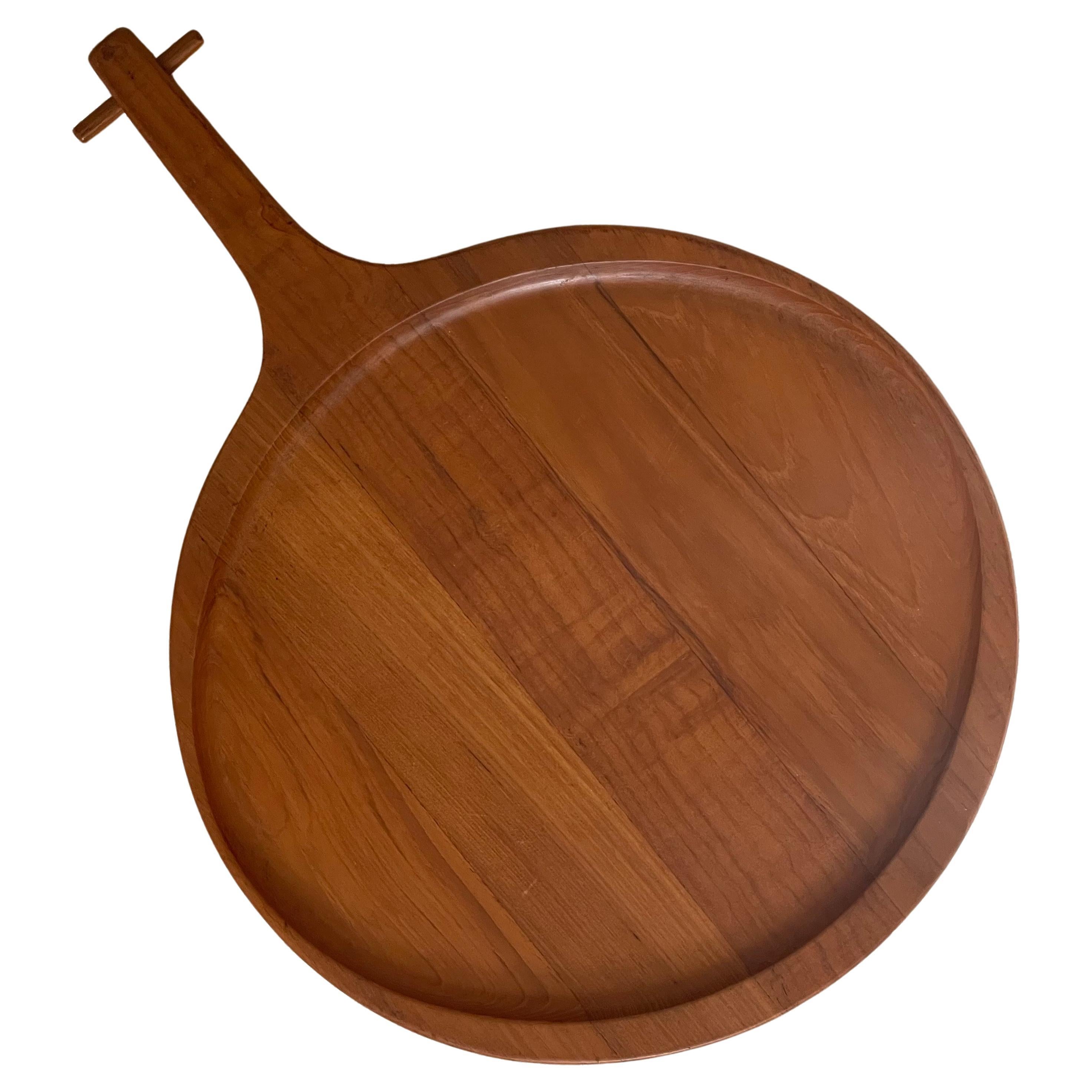 Staved Teak Tray or Cutting Board by Sigvard Nilsson for a.B. Sowe Konst For Sale