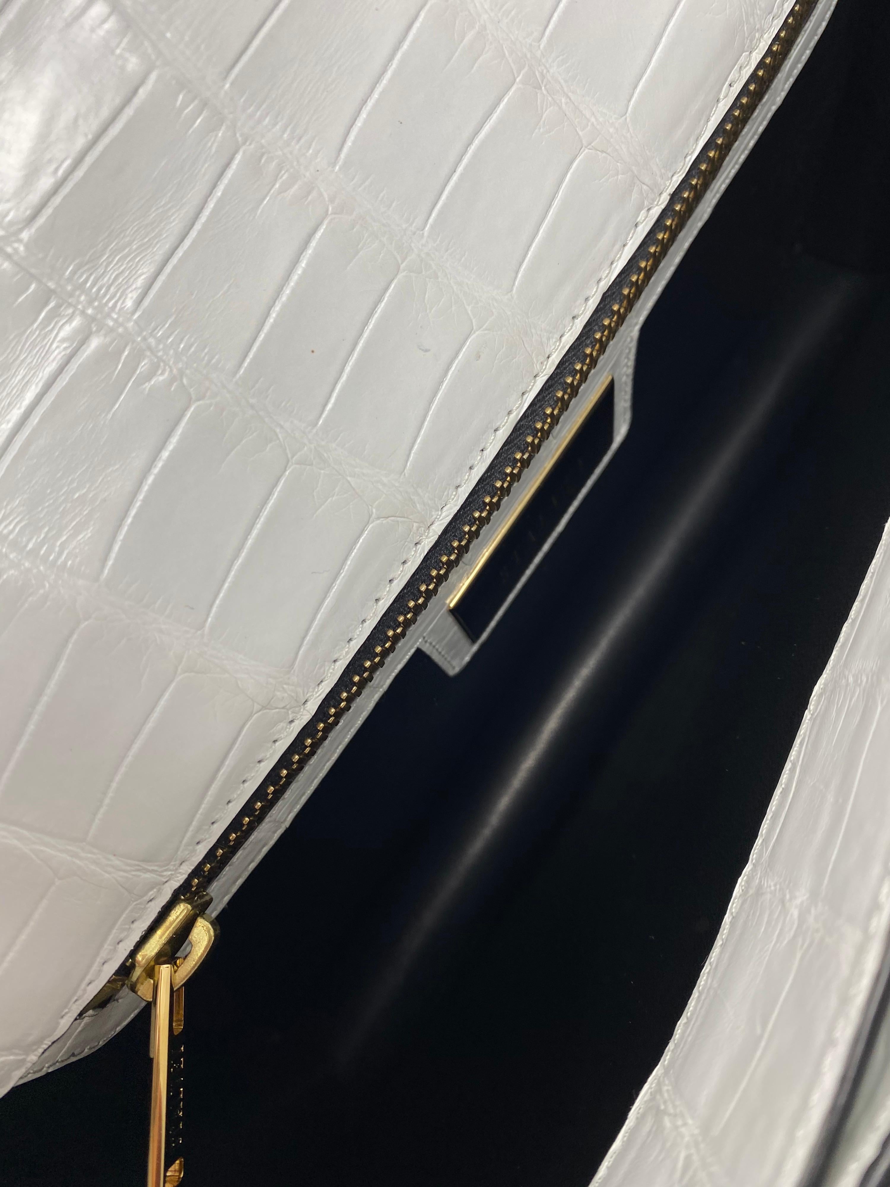 Stavely White Lizard Handbag 4