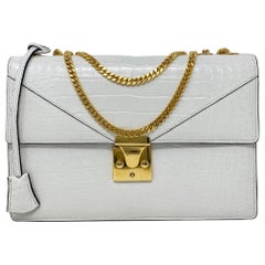 Stavely White Lizard Handbag