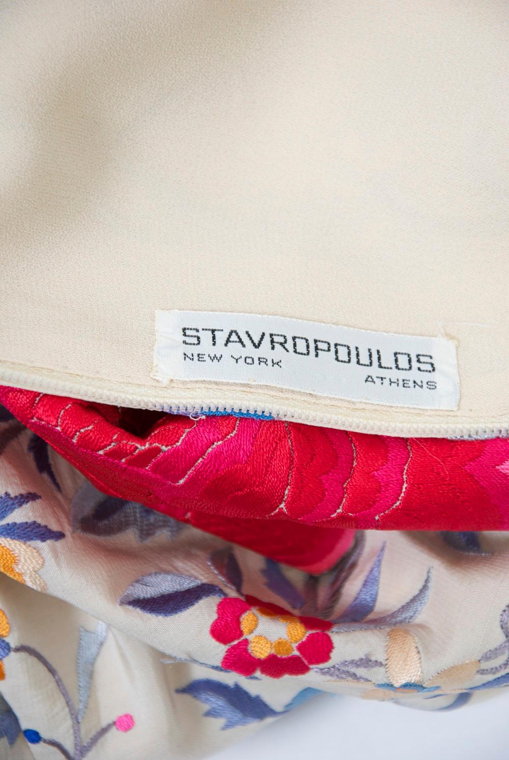 Stavropoulos Embroidered Shawl Dress For Sale 2