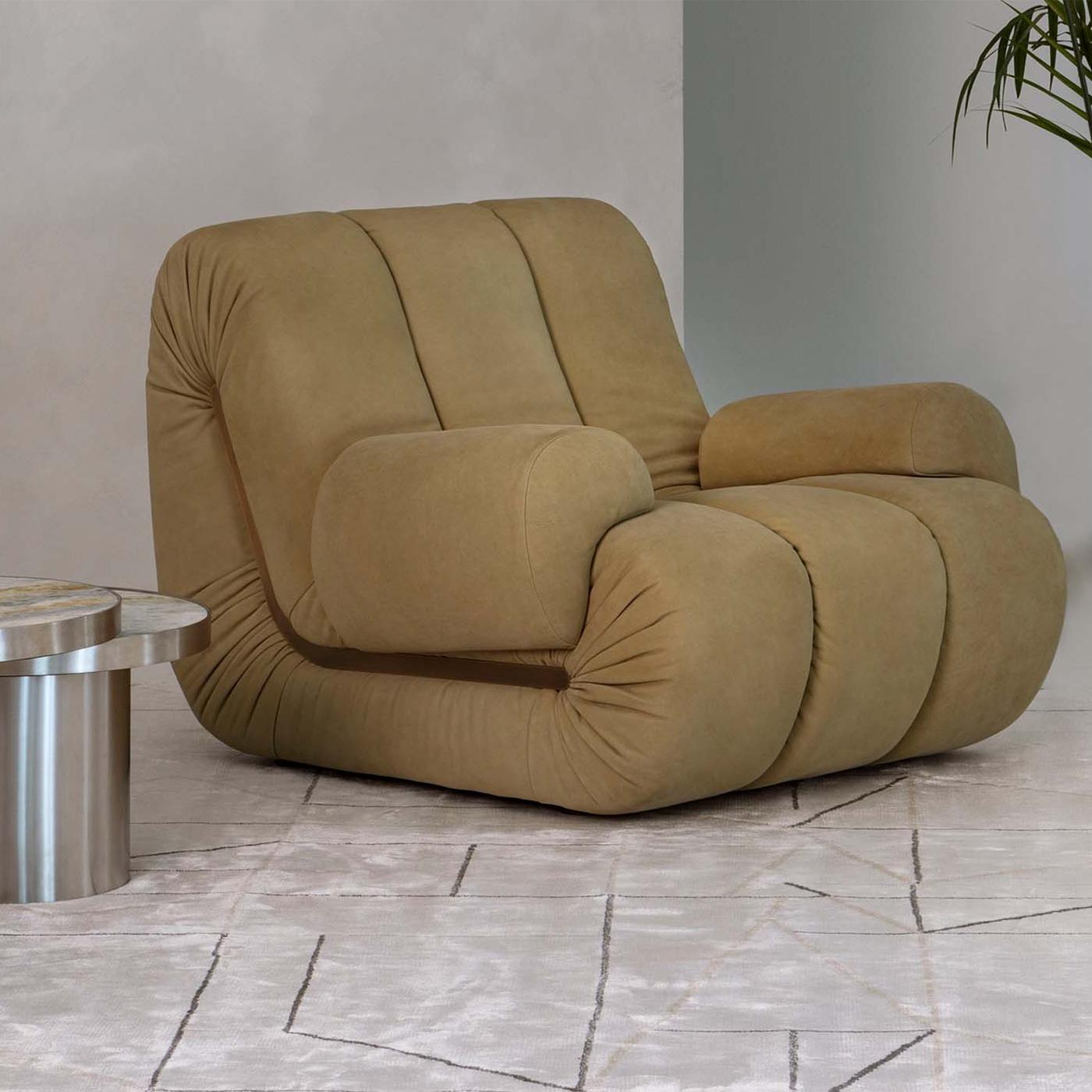 Poltrona Stax in pelle in vendita 2