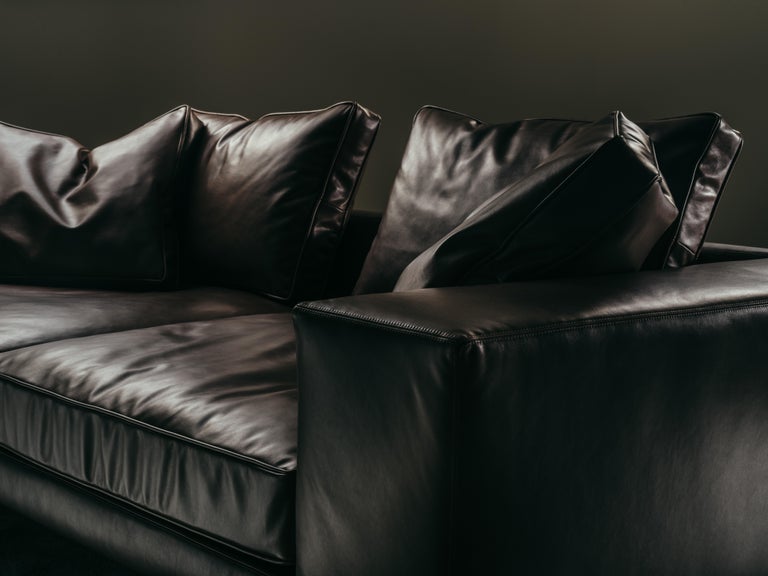 Stay 2Seat Sofa in Brown Aniline Leather For Sale at 1stDibs