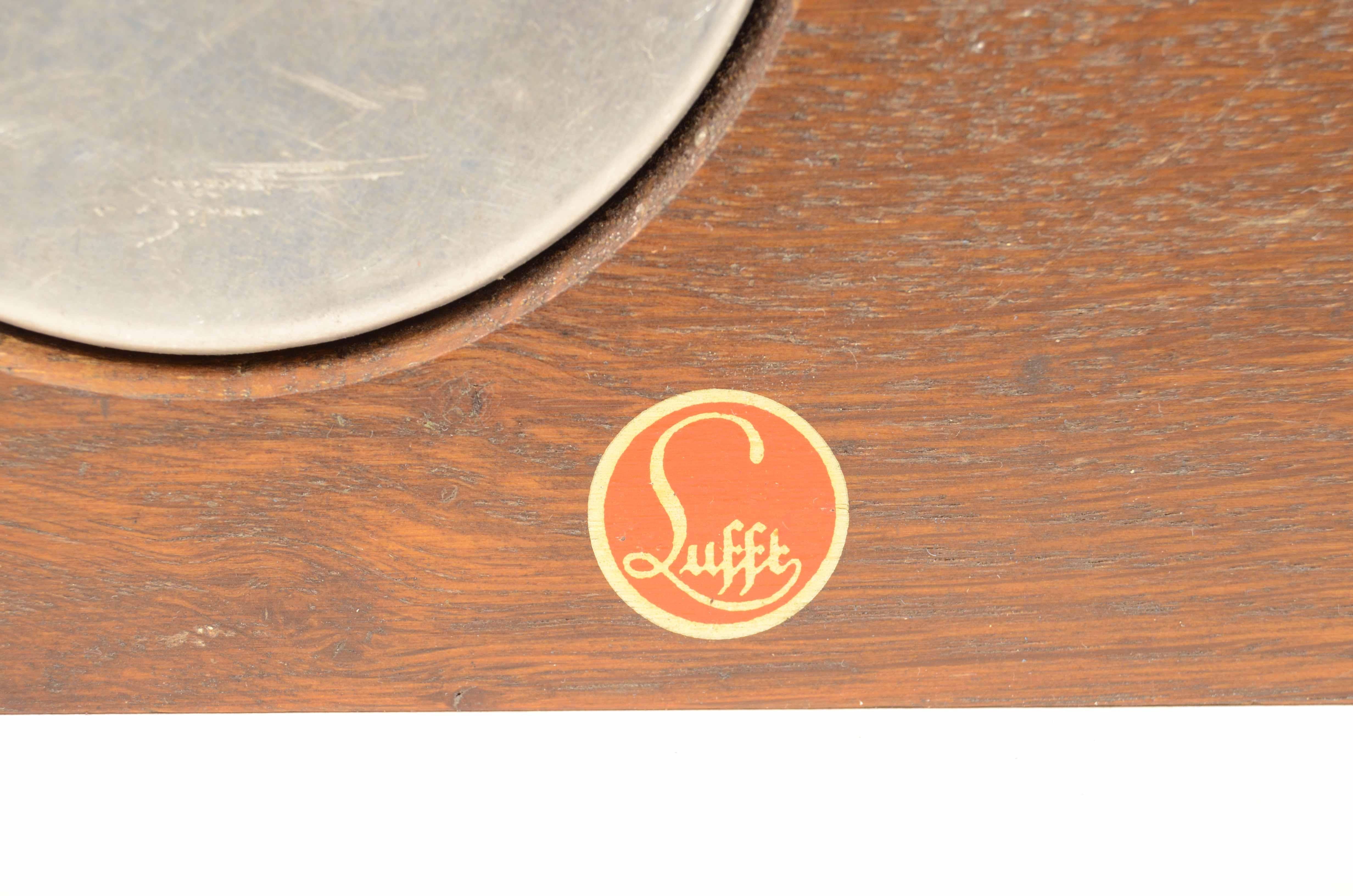 Wood and glass wall barometer station signed Lufft 1950s For Sale 6