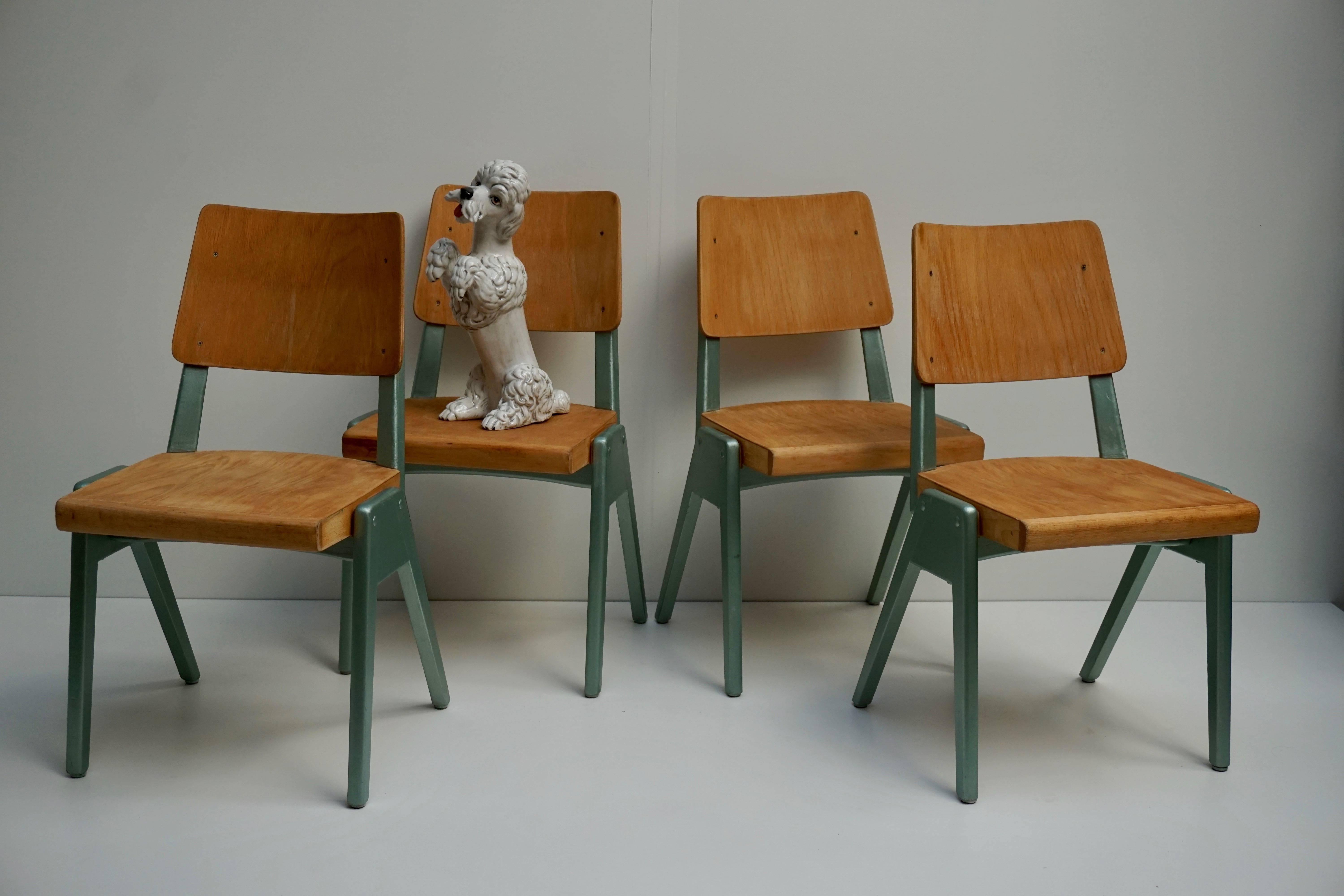 Four Plywood Dining Chairs For Sale 3
