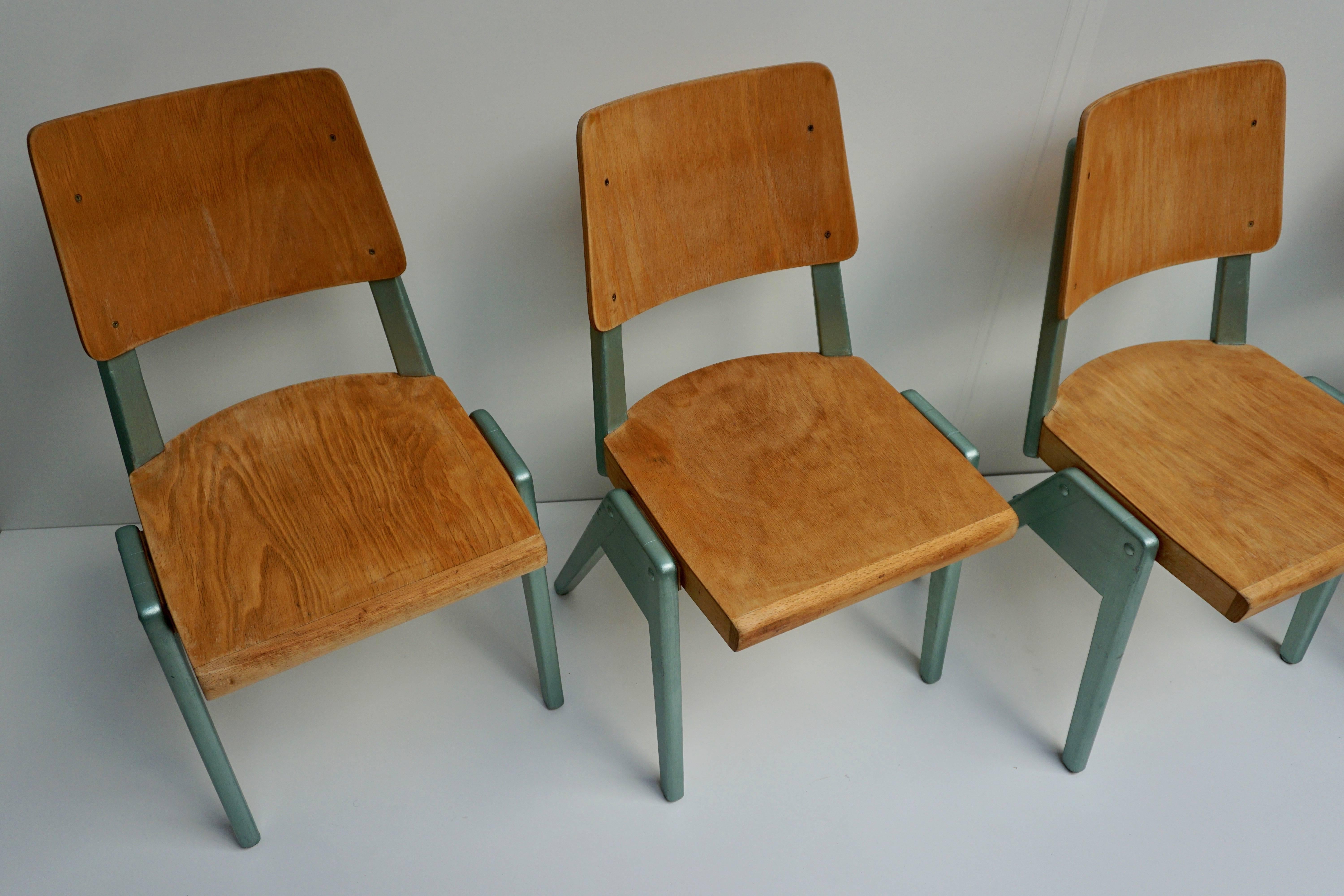 Four Plywood Dining Chairs For Sale 4