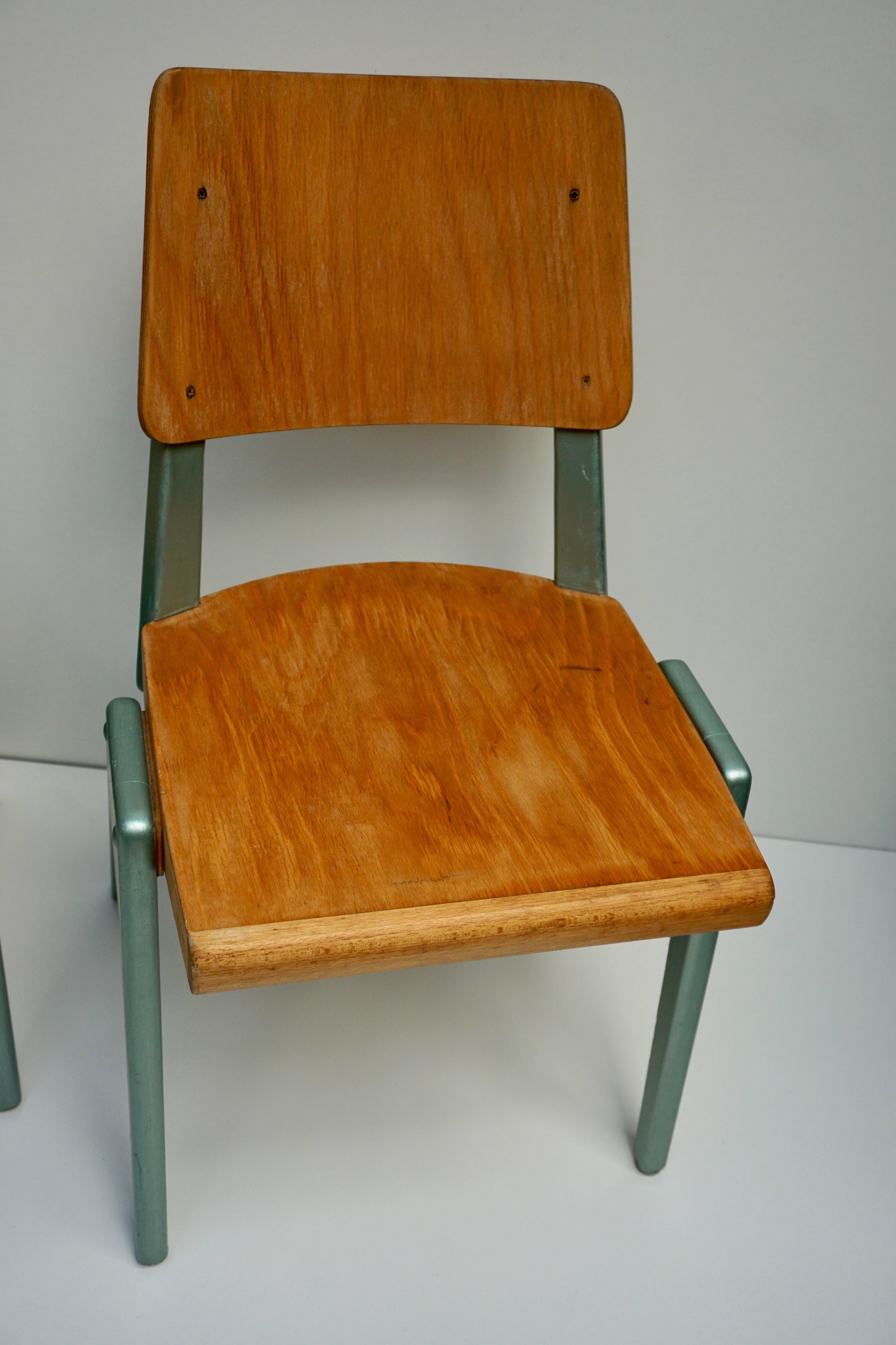 Four Plywood Dining Chairs For Sale 6
