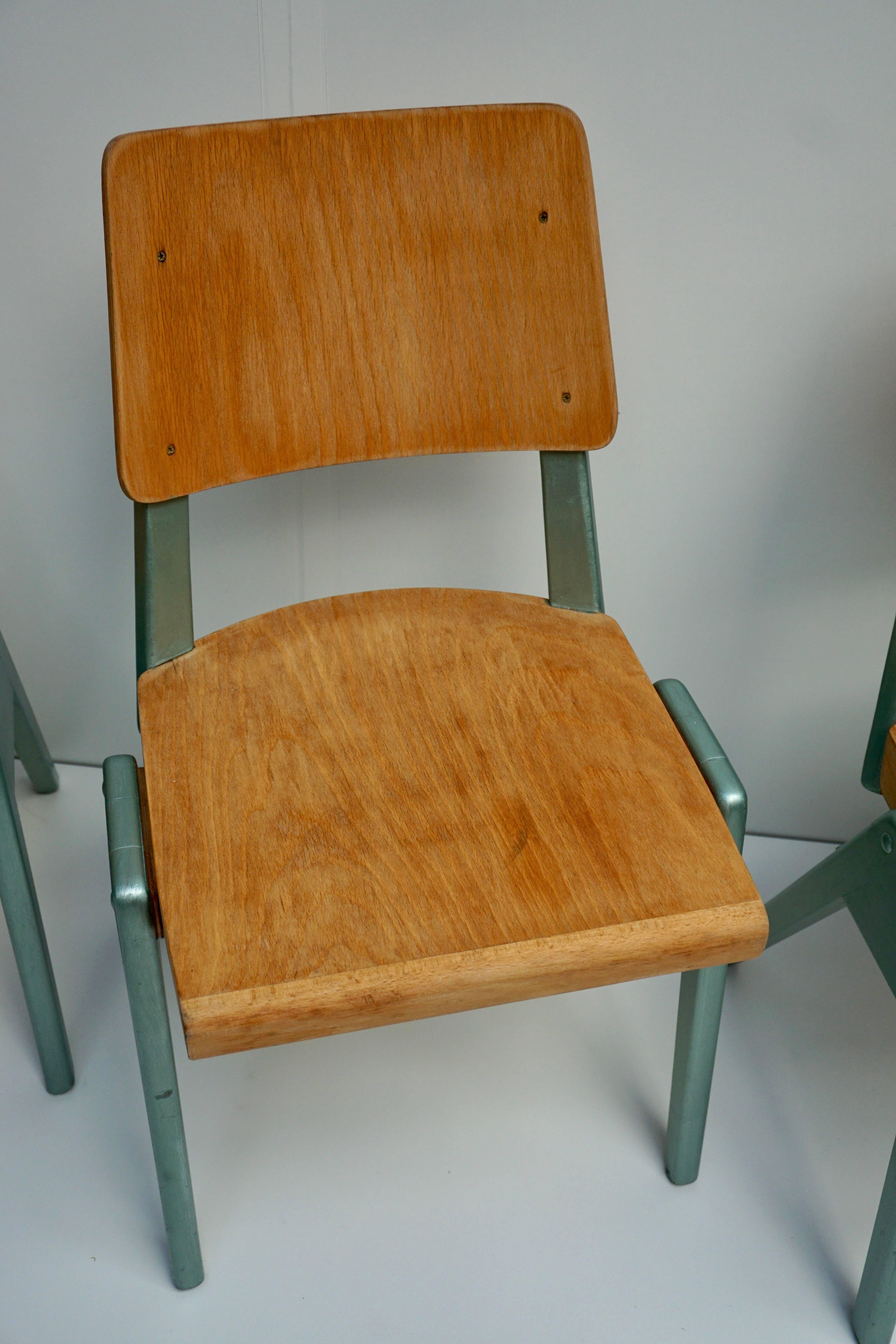 Four Plywood Dining Chairs For Sale 7