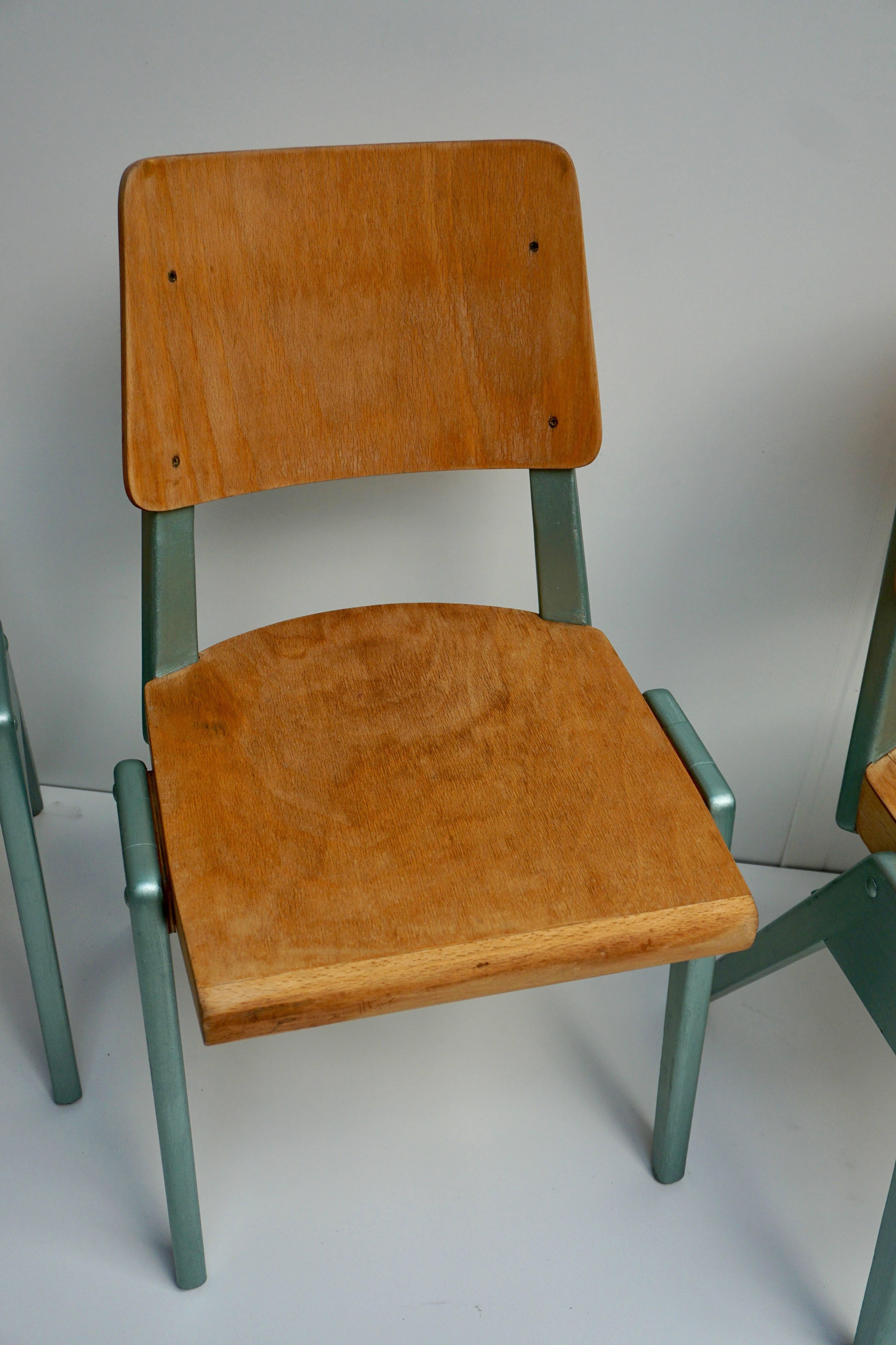 Four Plywood Dining Chairs For Sale 8