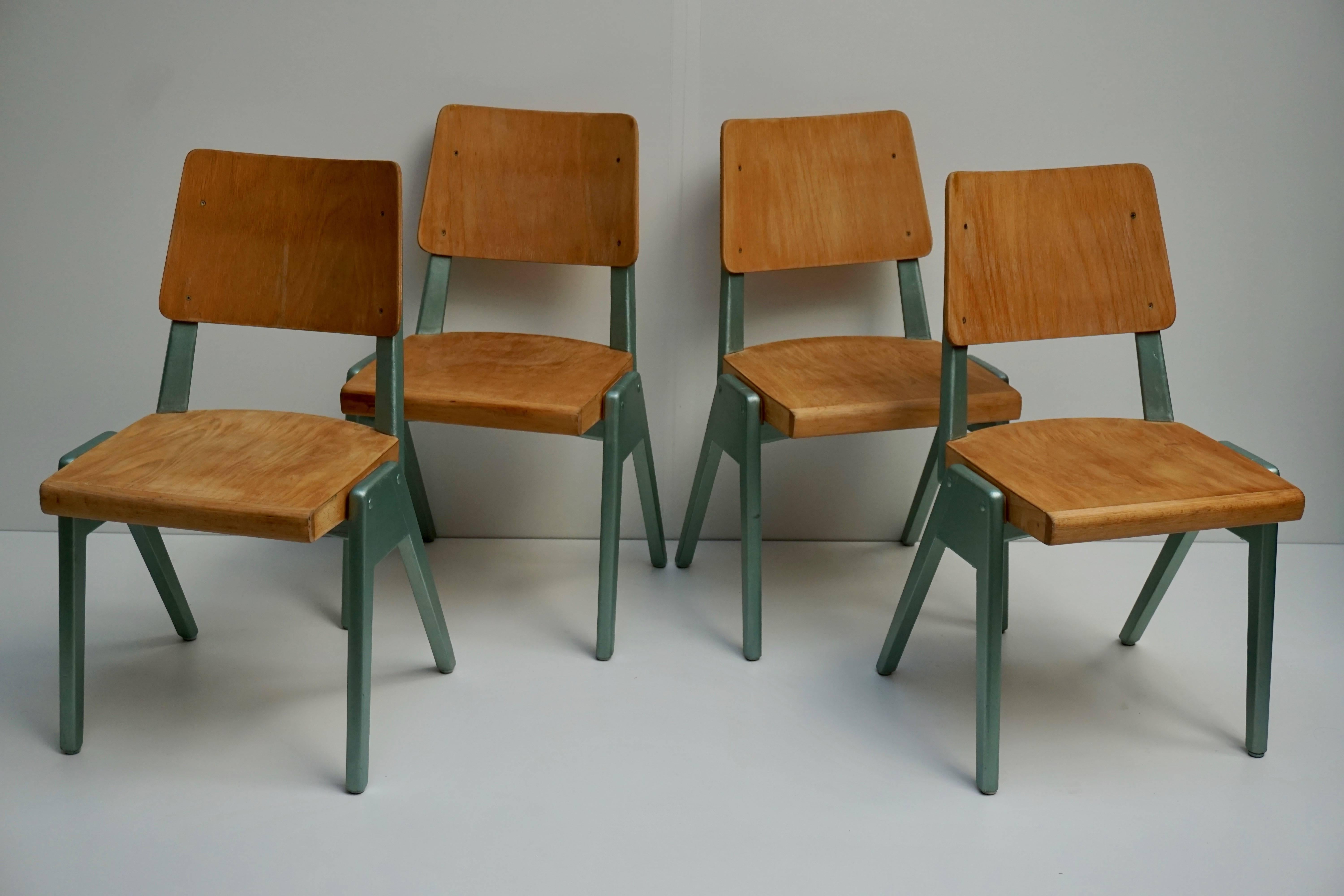 Four Plywood Dining Chairs For Sale 2