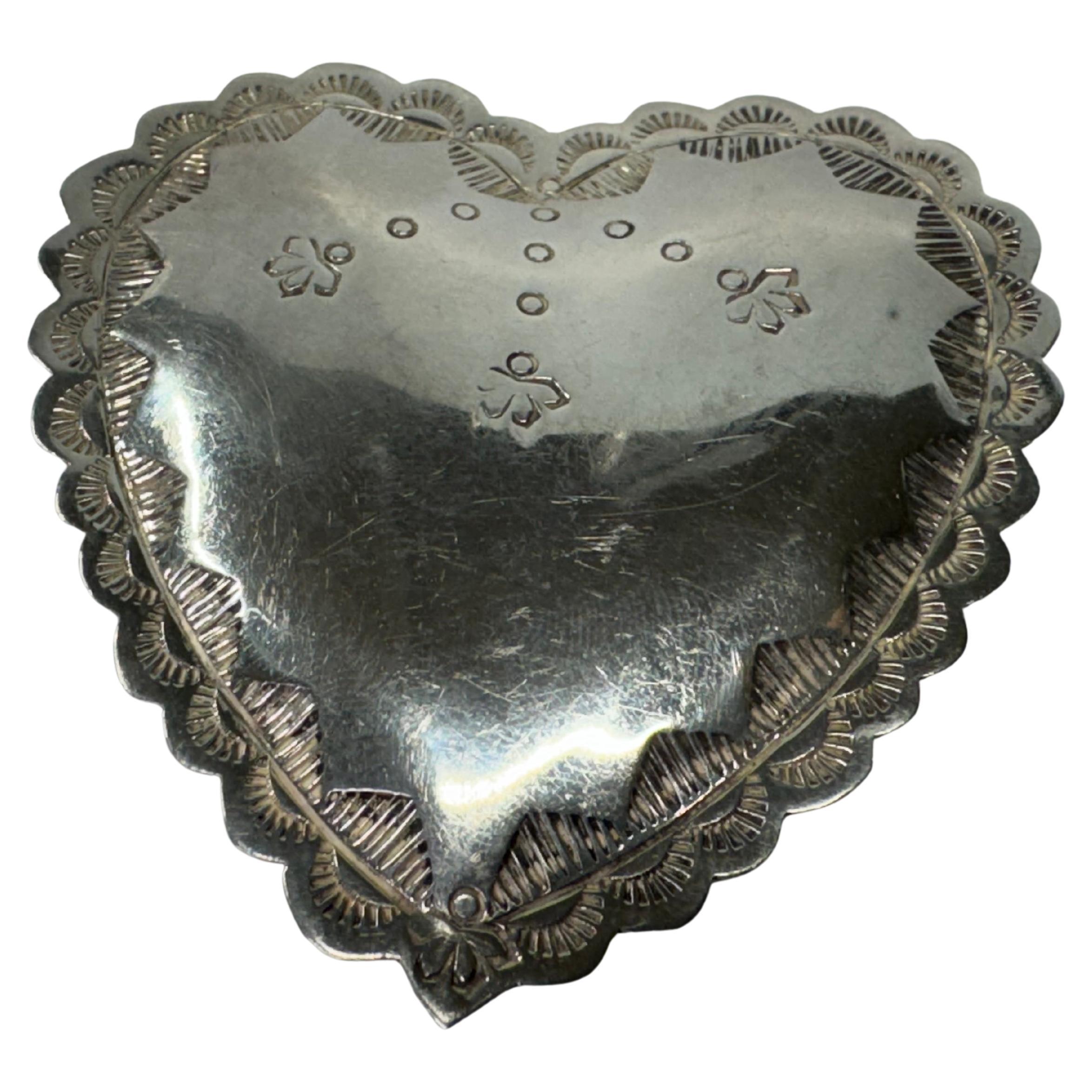 Stealing Silver Navajo Heart Brooch