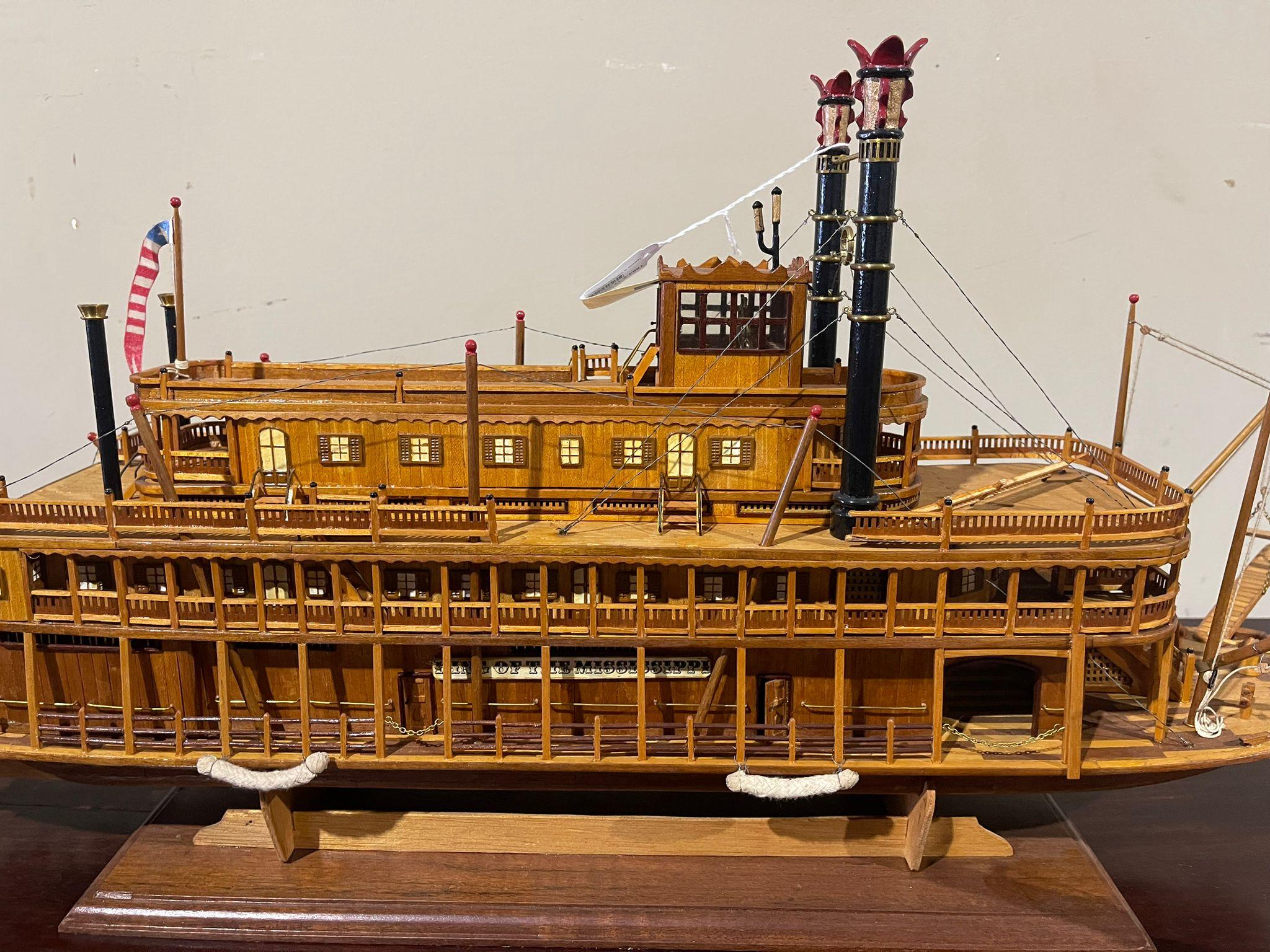 STEAM SHIP Modell „KING OF THE MISSISSIPPIPPI“ 20. Jahrhundert (Handgefertigt) im Angebot