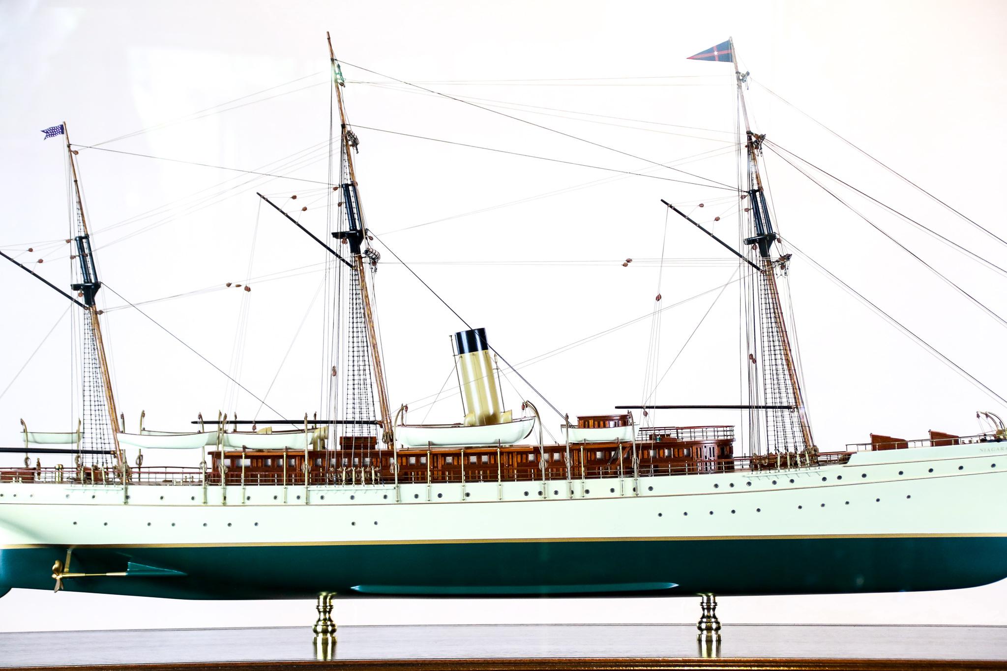 The New York Yacht Club steam yacht Niagara was launched in 1898. She was owned by millionaire Howard Gould (1871-1959), son of railroad tycoon and developer Jay Gould. The Niagara was one of the largest steam yachts ever built at 272 LOA. The model
