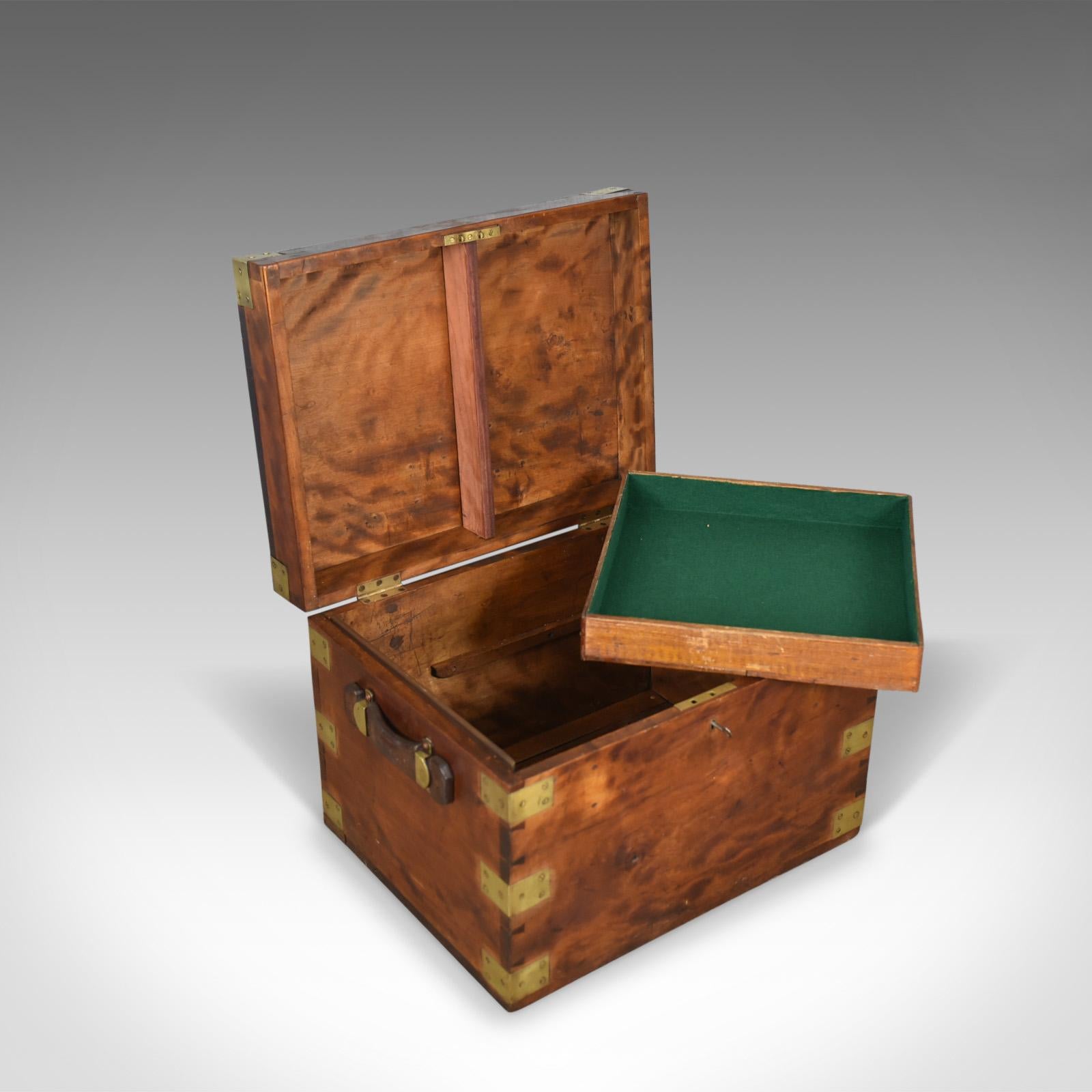 Steamer Chest, Marine, English Travel Ship's Trunk W Insall & Sons, circa 1870 1