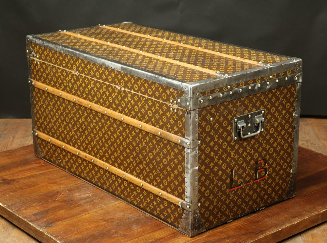 Early 20th Century Steamer Louis Vuitton Trunk, with Its Interior in Camphor