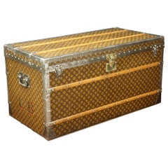 Antique Steamer Louis Vuitton Trunk, with Its Interior in Camphor