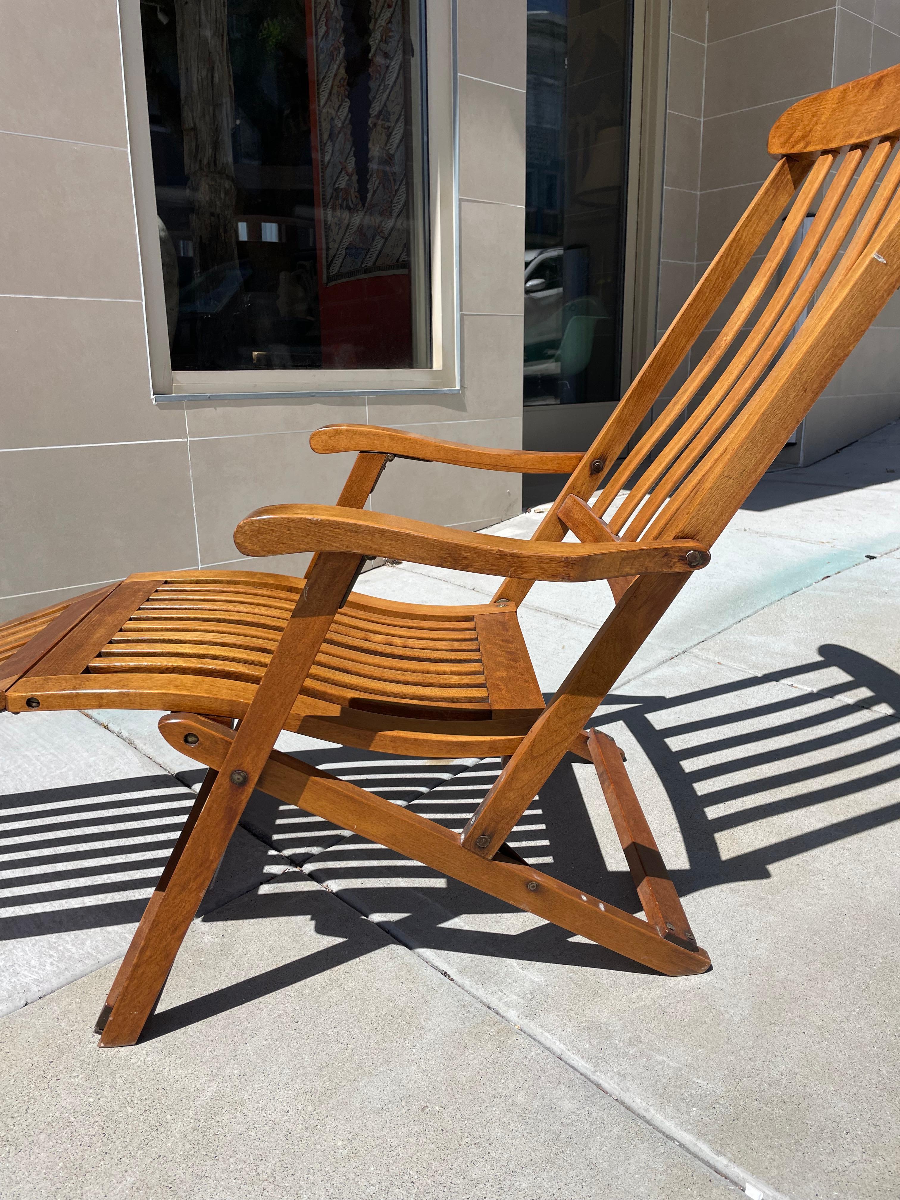 American Steamer Lounge Chair For Sale