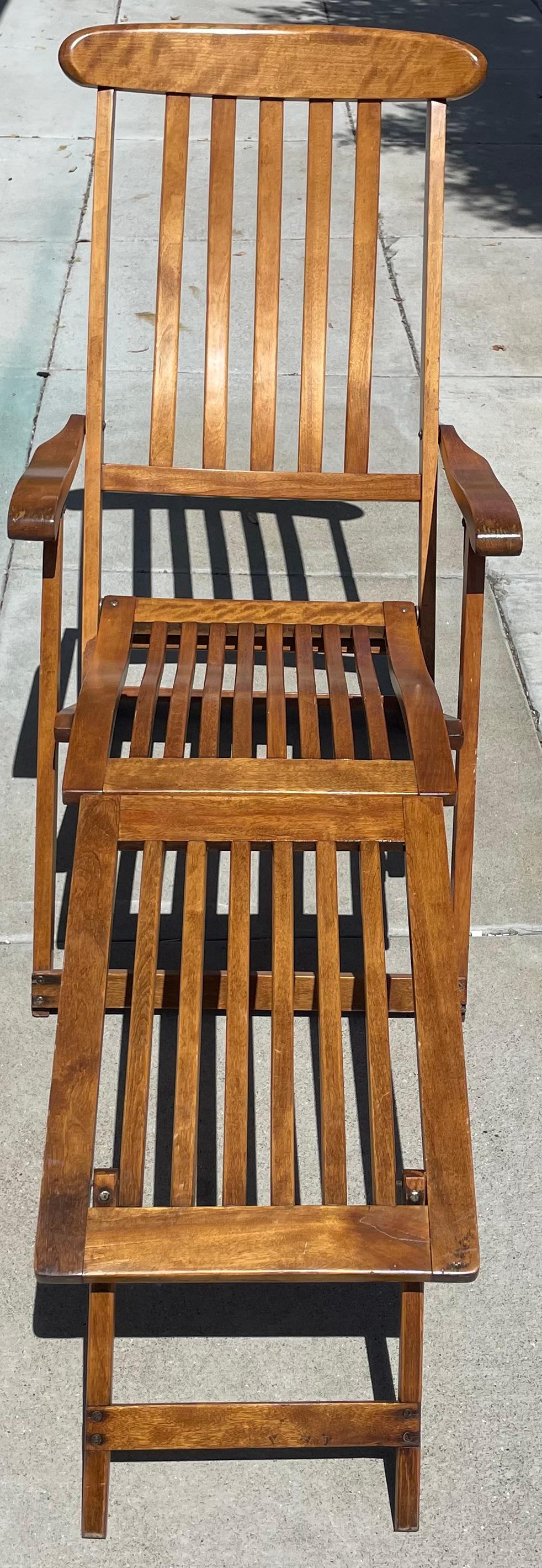Mid-20th Century Steamer Lounge Chair For Sale