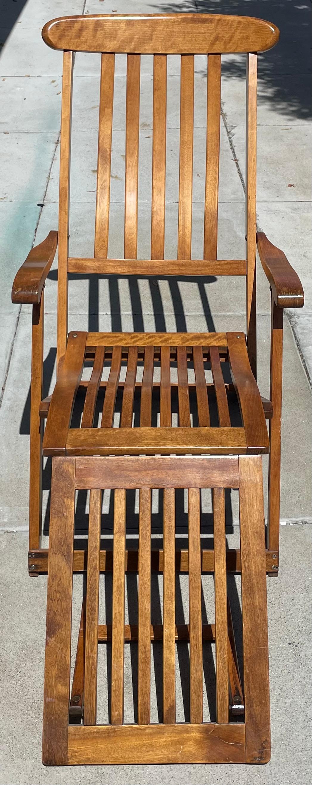 Wood Steamer Lounge Chair For Sale