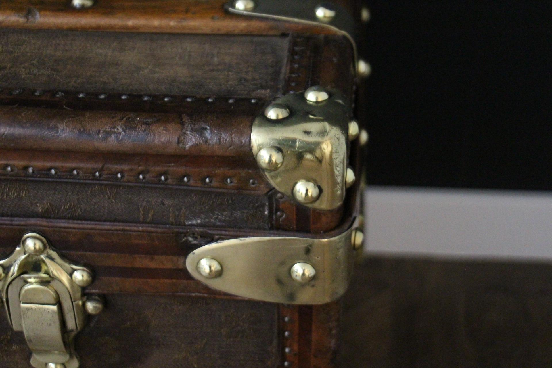 Steamer Trunk in Monogram Woven Canvas by Bigot and Morand France 100 cm 1
