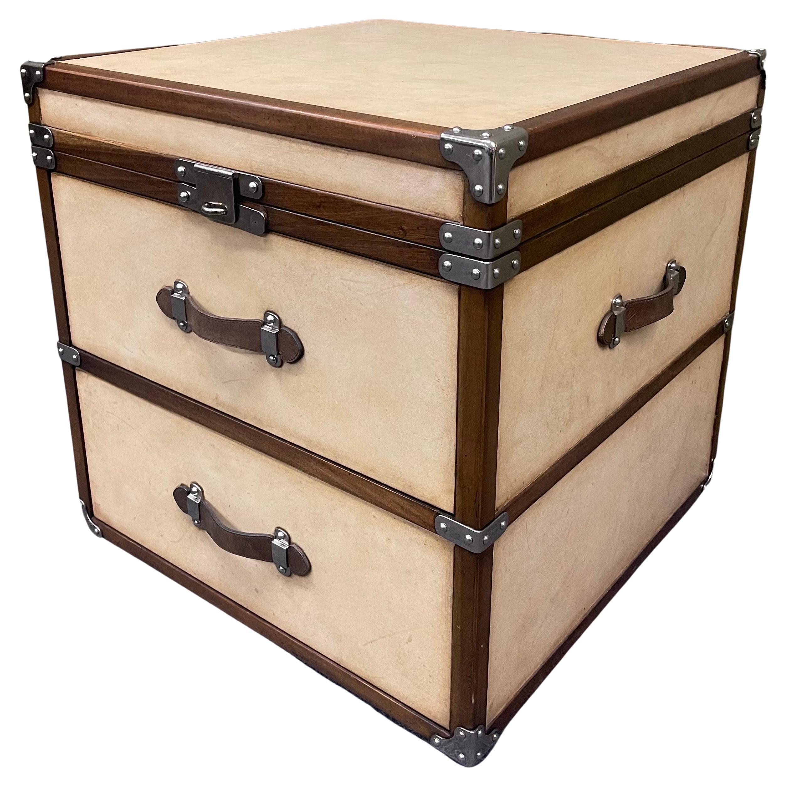 Steamer Trunk Style Two Drawer Chest by Archive Home for Century For Sale 8