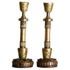 French C19th Sculptural Candle Holders