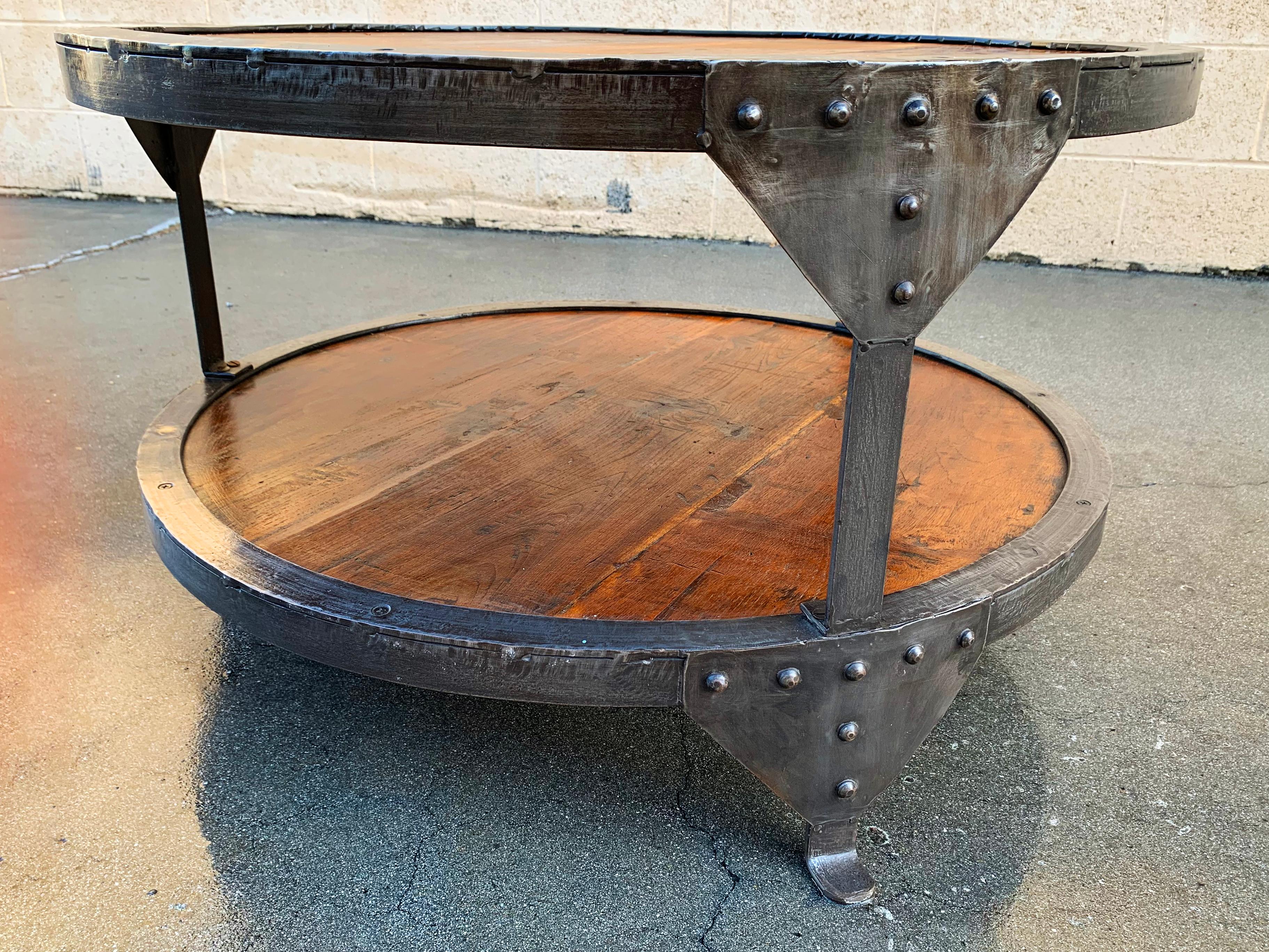 steampunk side table