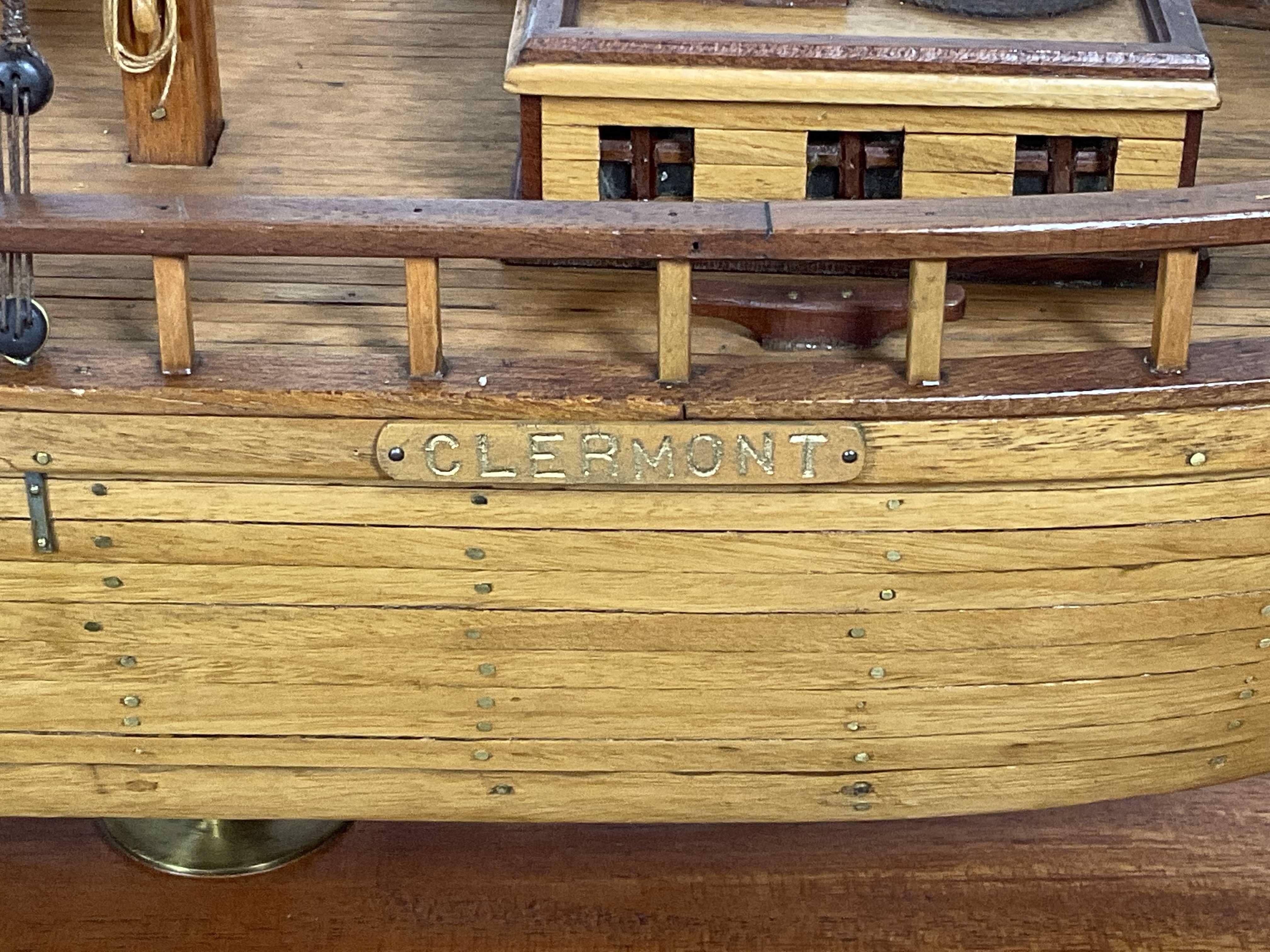 Steamship Clermont Model By Peter Ness In Excellent Condition In Norwell, MA