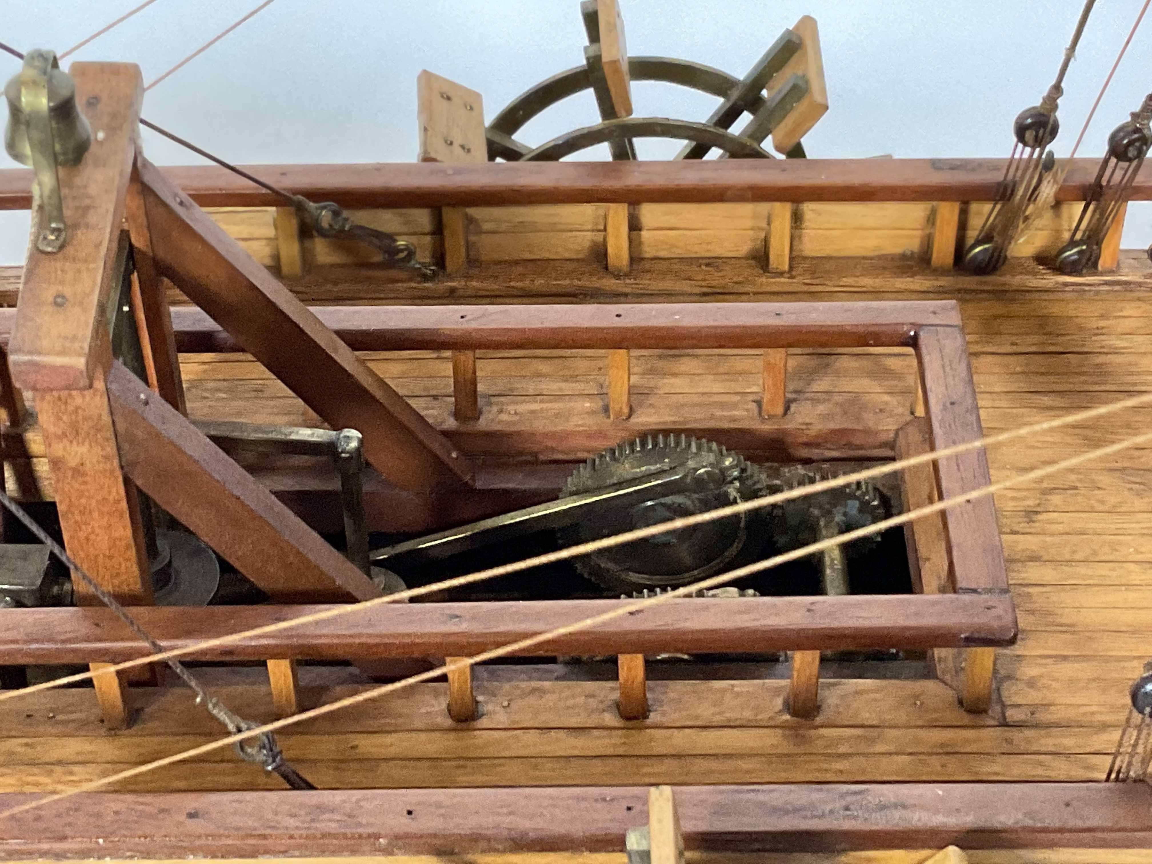 Early 19th Century Steamship Clermont Model By Peter Ness