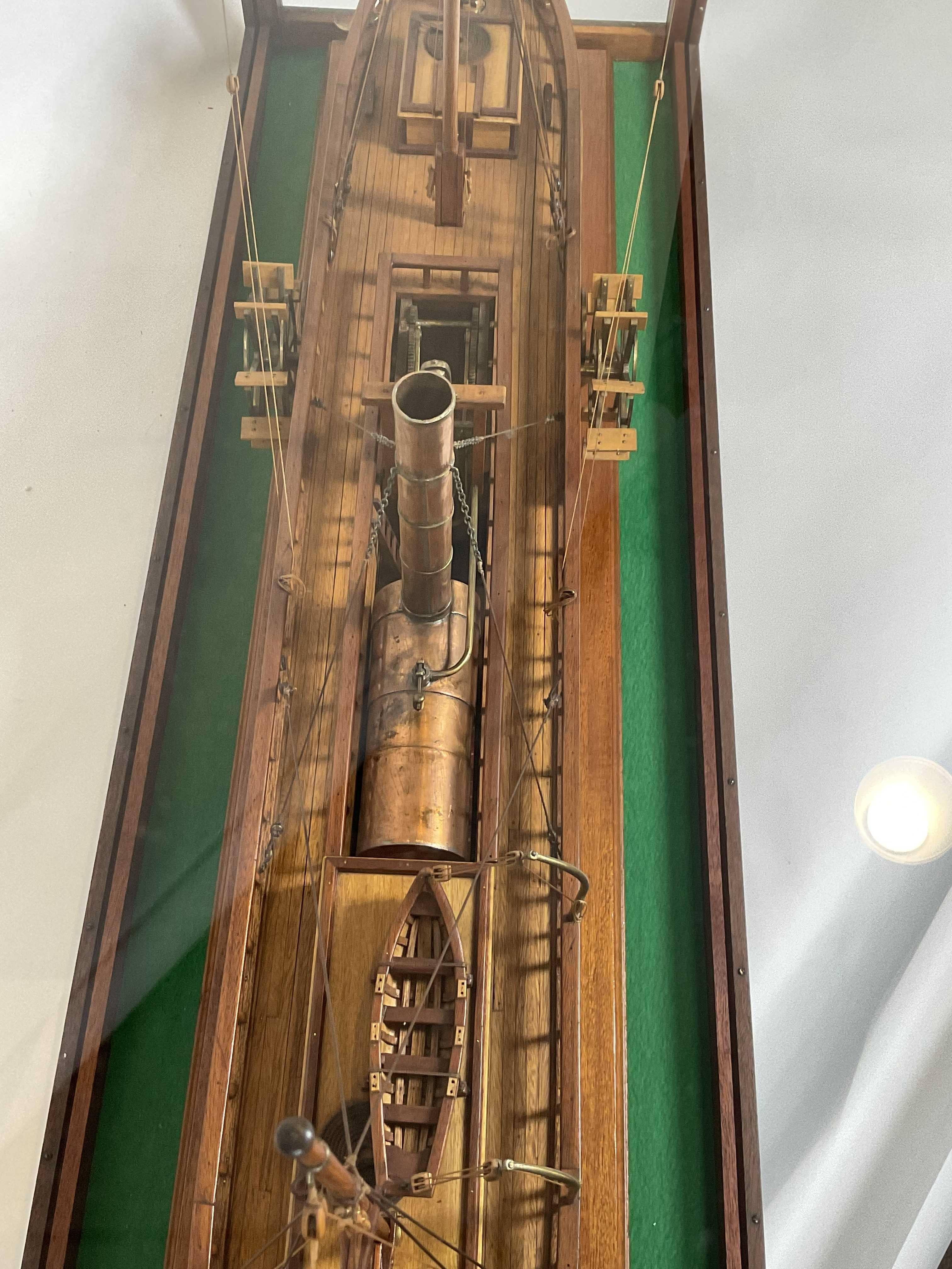 Wood Steamship Clermont Model By Peter Ness