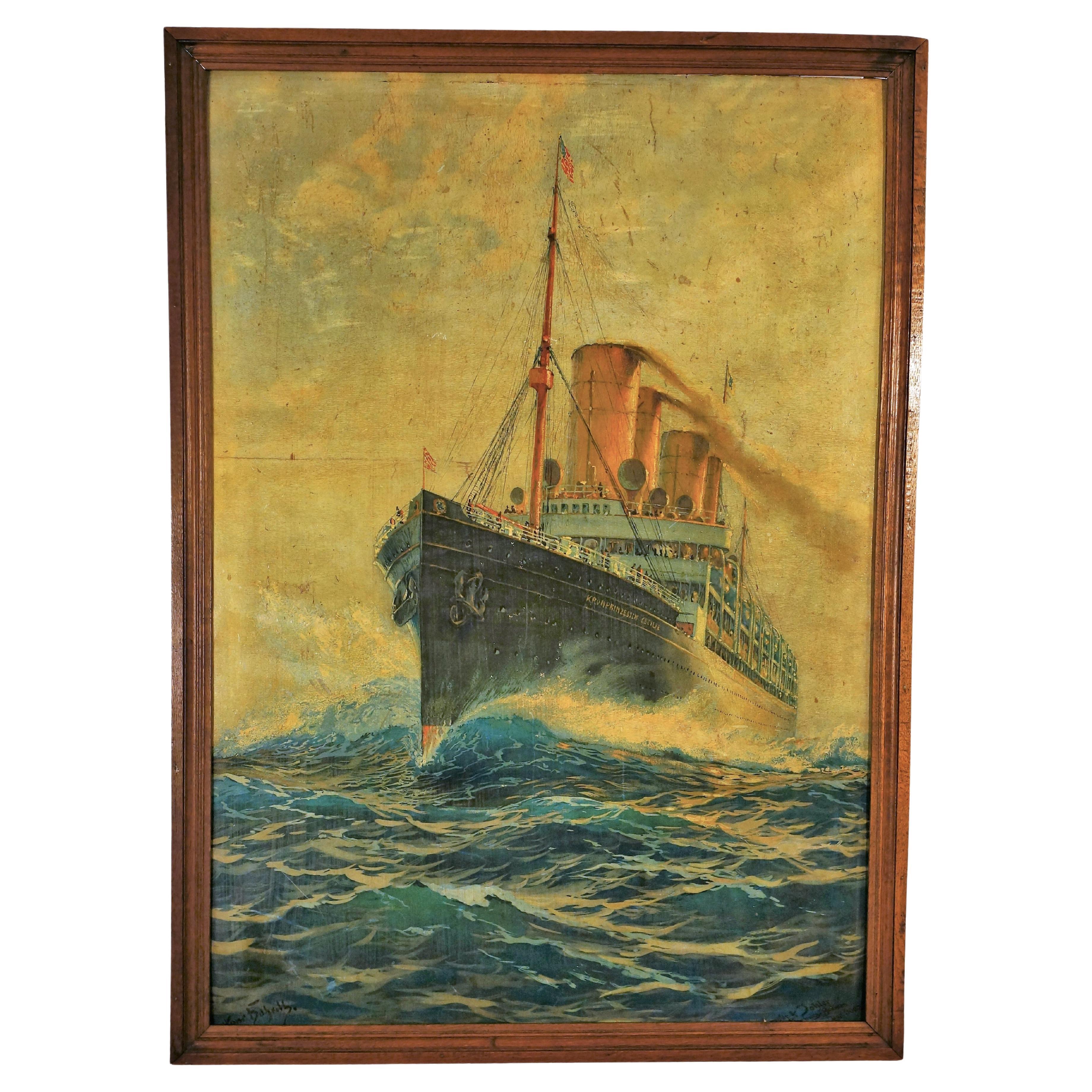Steamship Painting Kronprinzessin Cecilie
