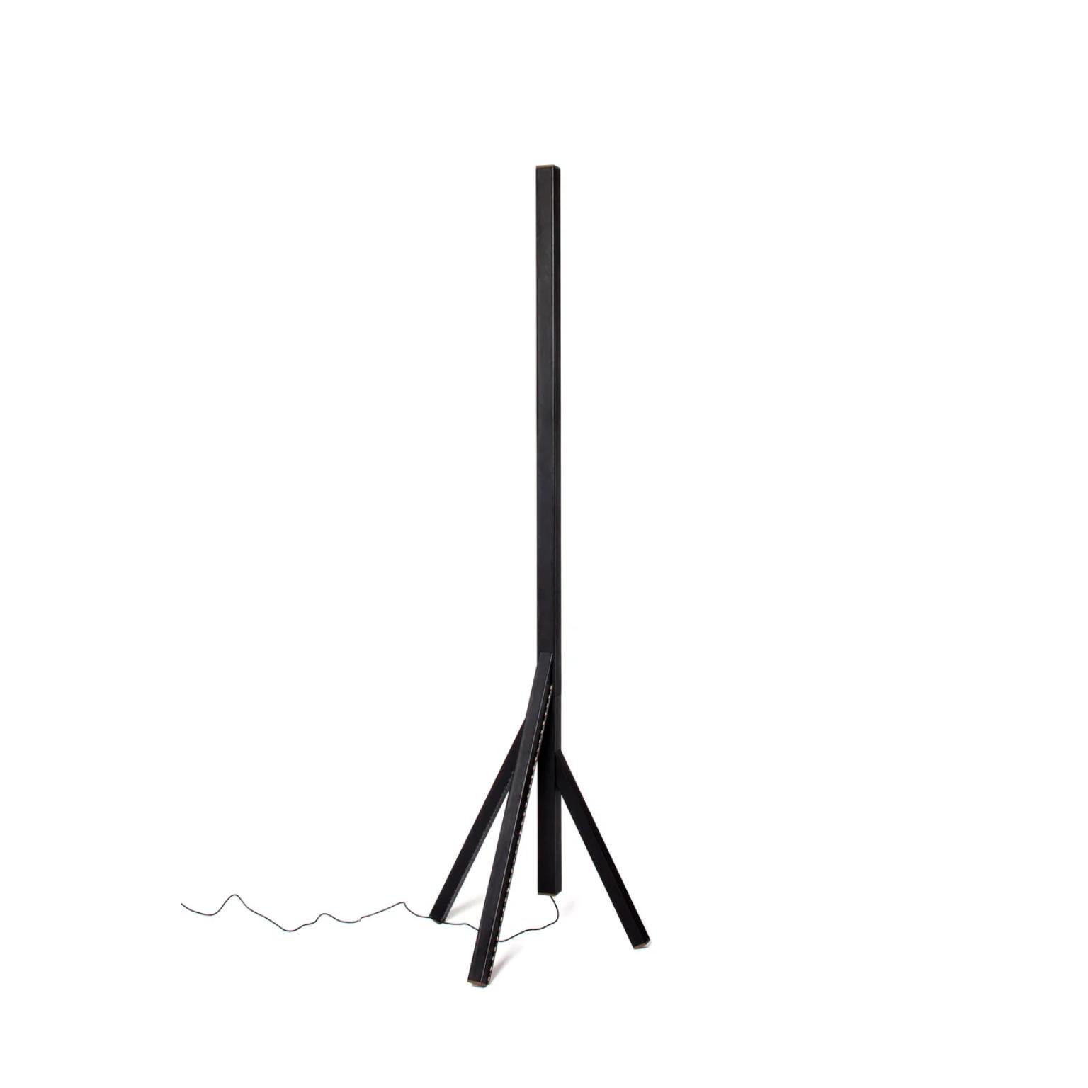 Lampadaire Stecco en aluminium et cuir tanné au végétal par Oscar Maschera en vente 4