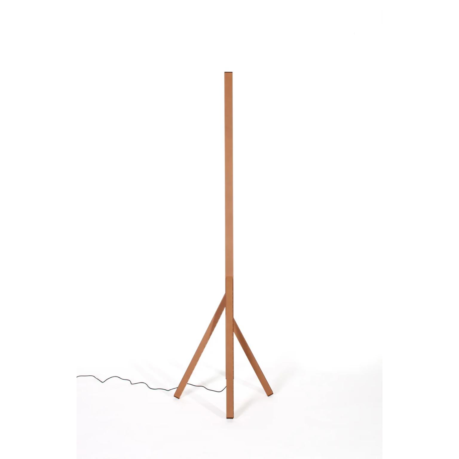 Lampadaire Stecco en aluminium et cuir tanné au végétal par Oscar Maschera en vente 6