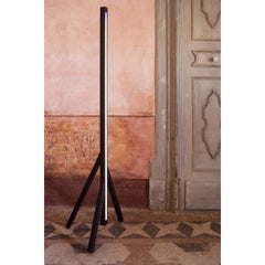 Stecco Floor Lamp in Aluminum & Vegetable Tanned Leather by Oscar Maschera