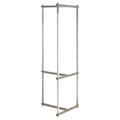 Stecco Solid Wood Hanger, Walnut in Hand-Made Natural Grey Finish, Contemporary