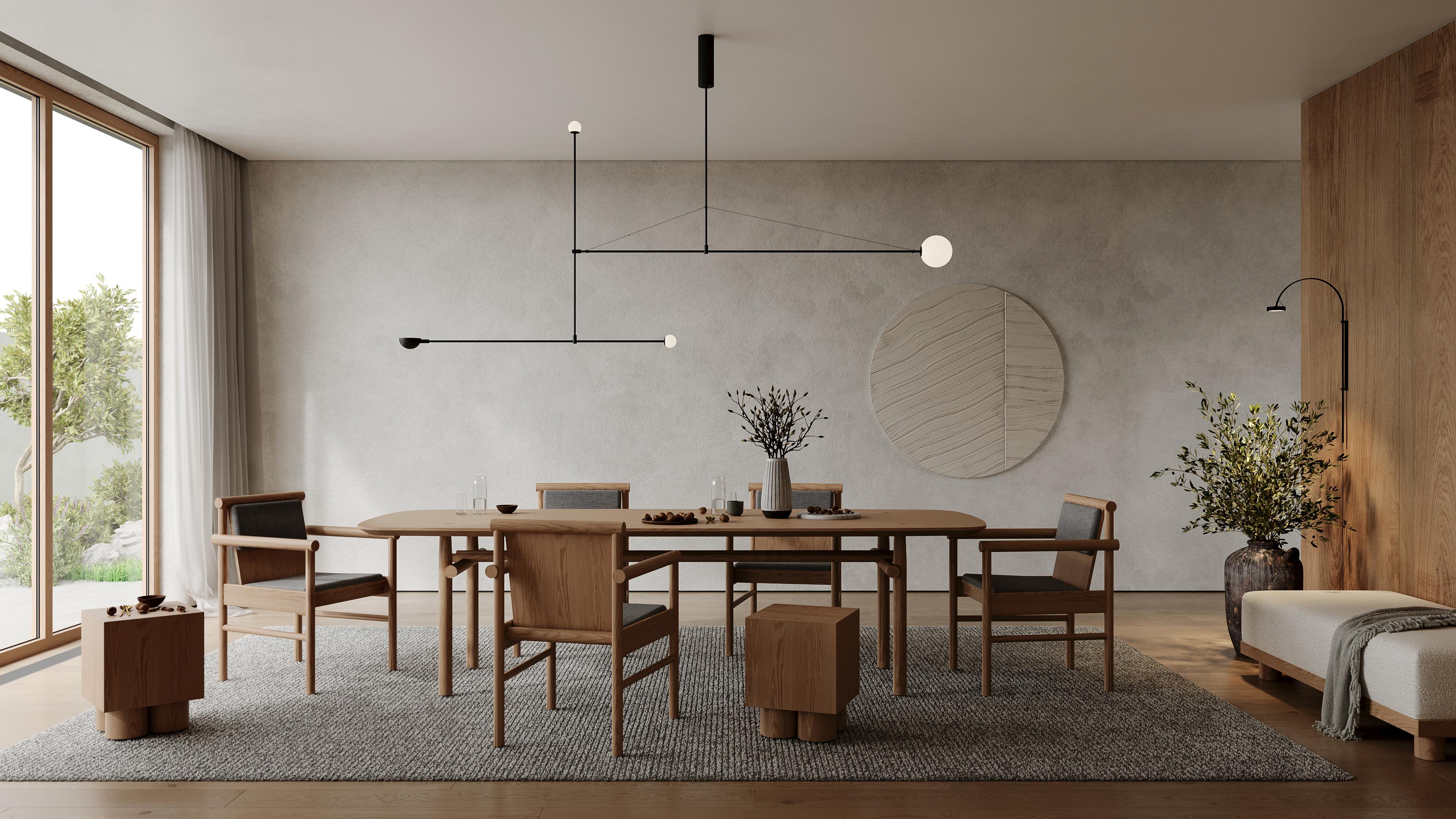 The Steekla Table range offers a range of sizes to accommodate comfortable dining and conversation for groups of 6 or 8 people. Designed with inspiration from the forest and its interconnected branches and limbs, this table range showcases the