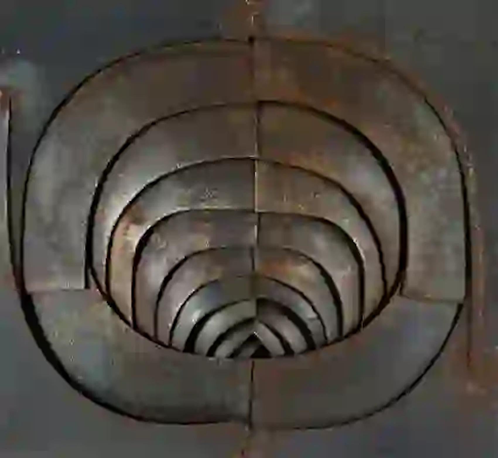 Steel Abstract Sculpture by Amadeo Gabino
Stamped with a signature lower left and dated 
