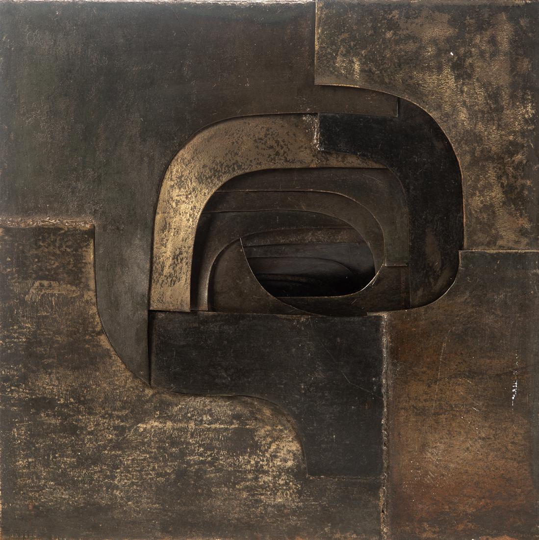 Steel abstract sculpture by Amadeo Gabino 
Stamped with a signature lower left and dated 1965 in white ink verso 
 Exhibited: 