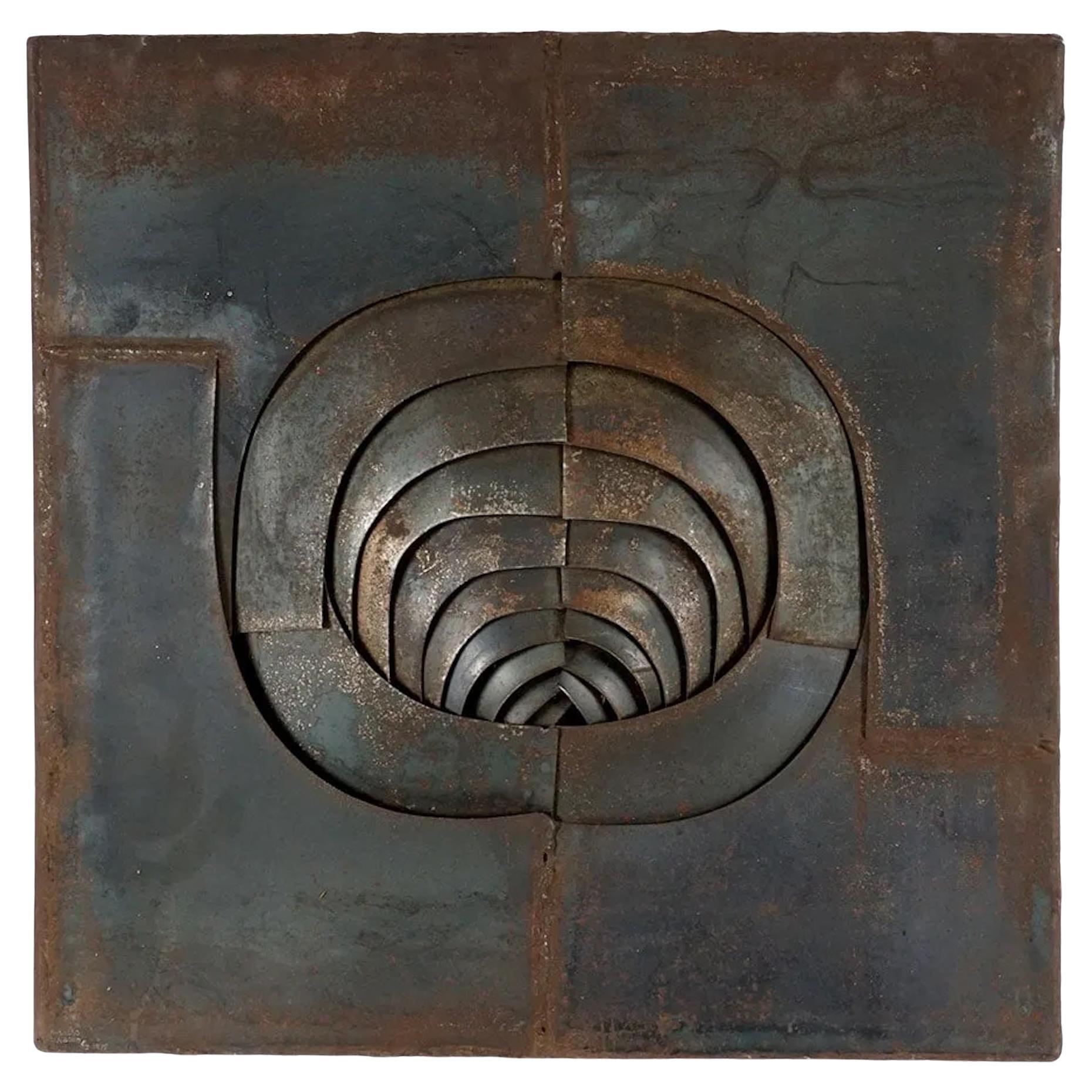 Steel Abstract Sculpture by Amadeo Gabino For Sale
