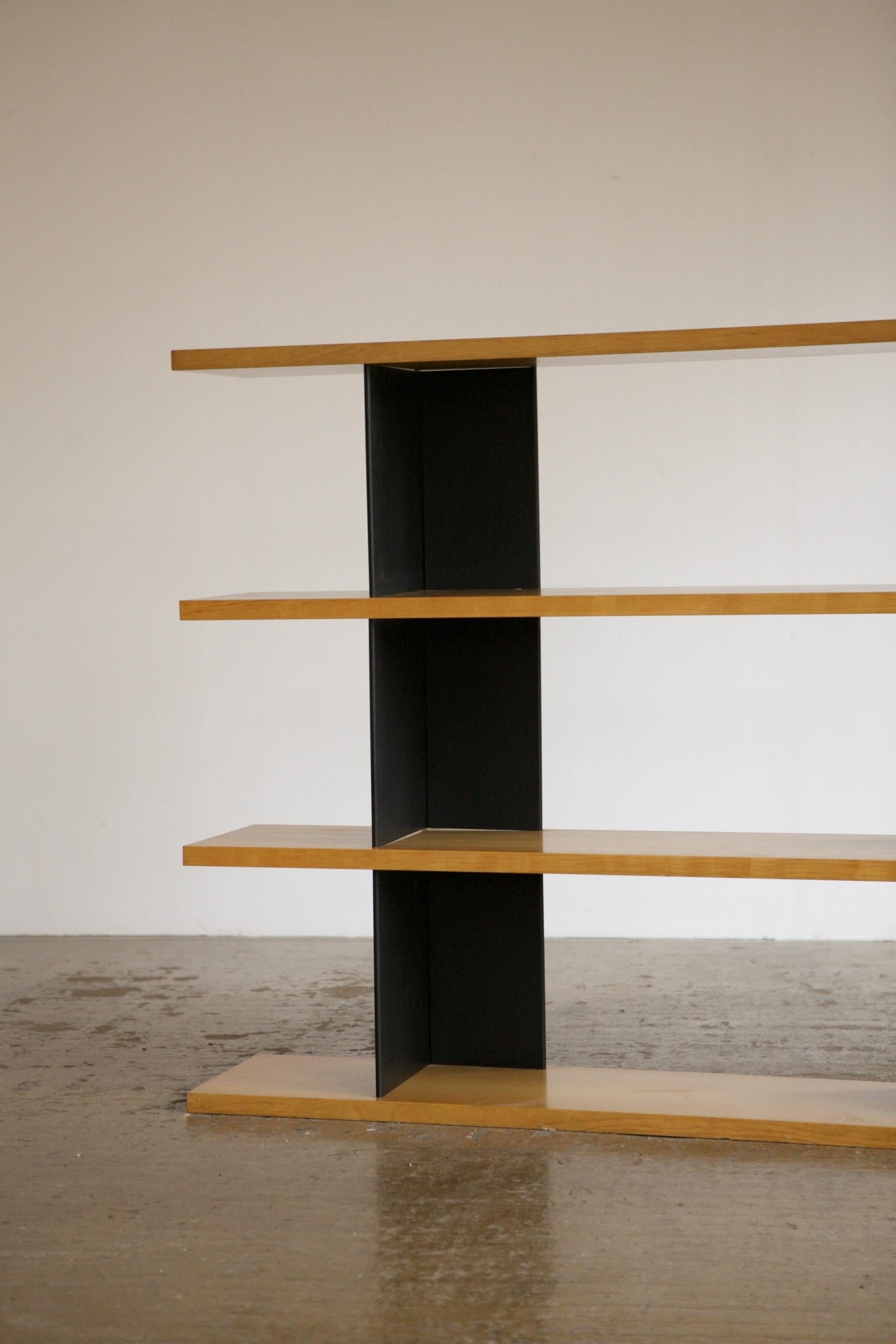 Late 20th Century Steel and Beech Freestanding Shelving