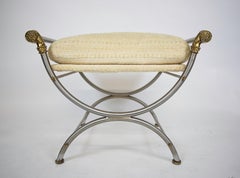 Steel and Brass Campaign Bench / Stool