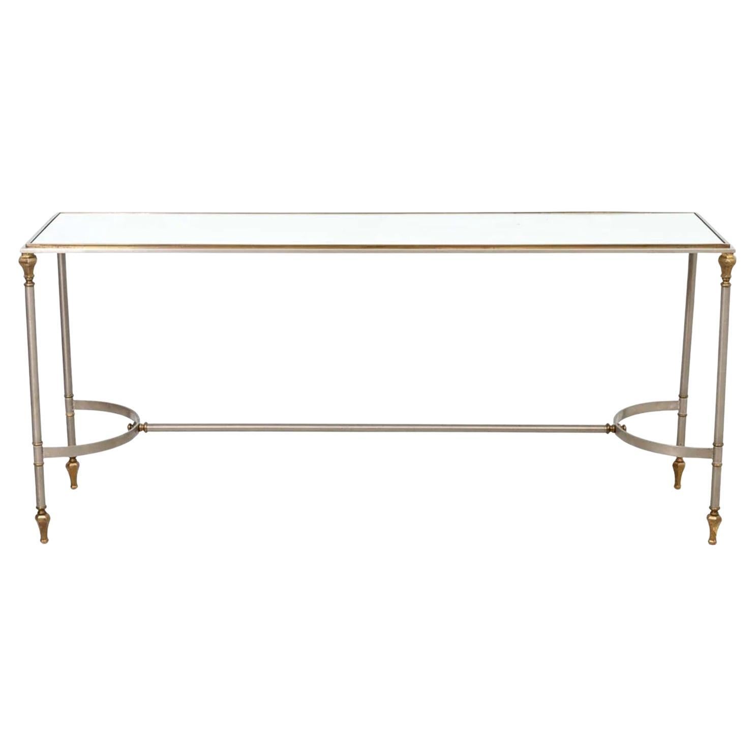 Steel And Brass Console Table