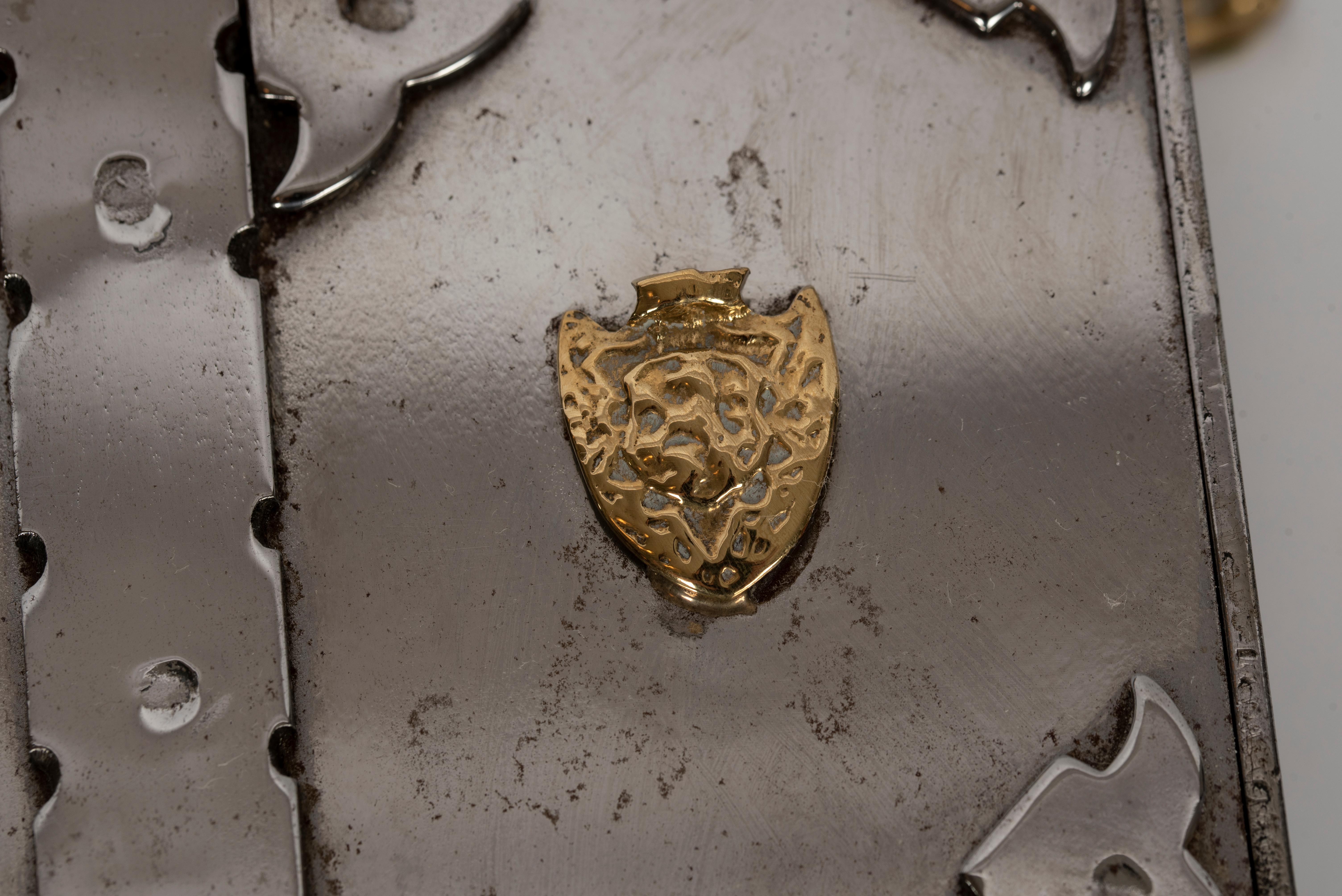 Steel and Brass Document Box, Italy, circa 1970 1