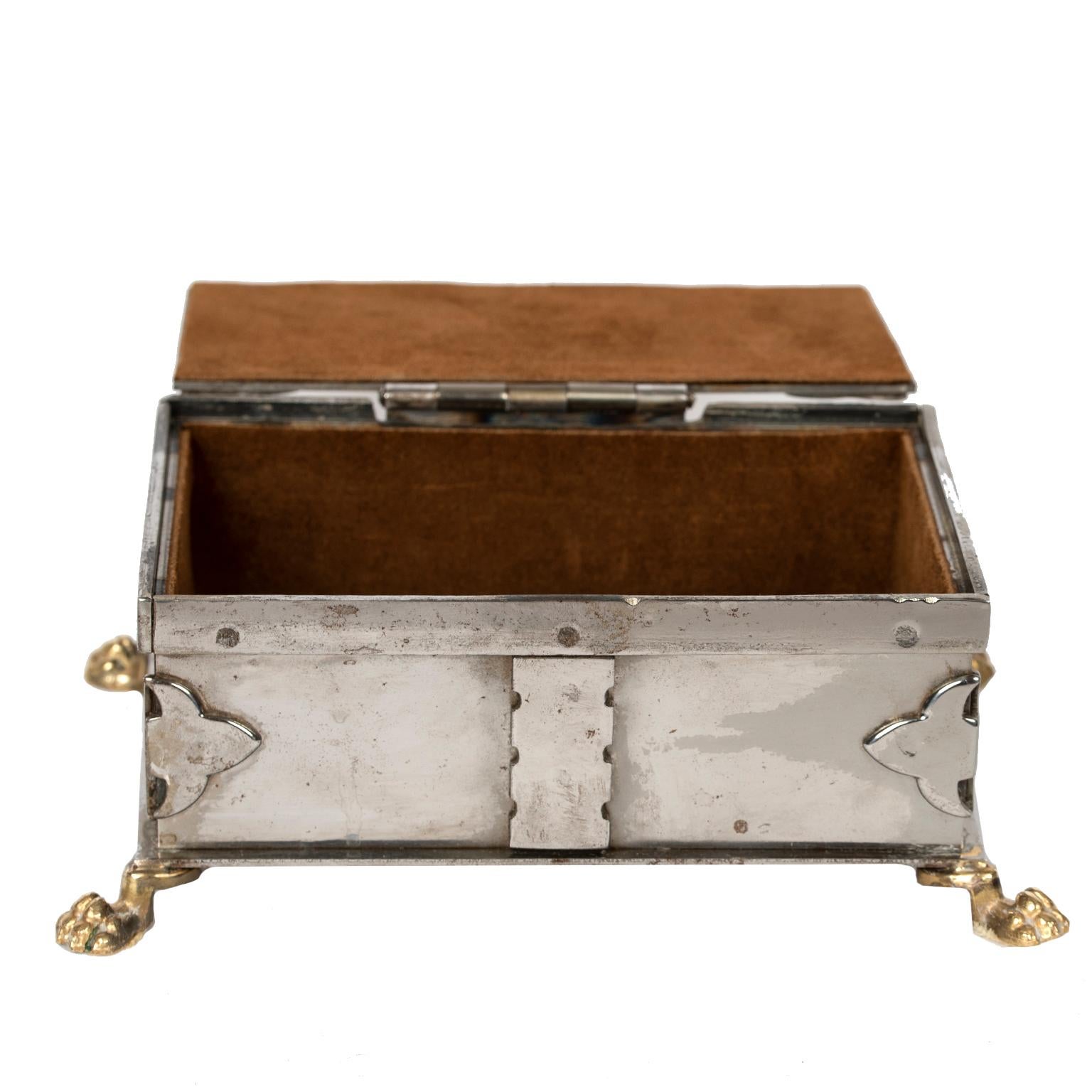 Steel and Brass Document Box, Italy, circa 1970 In Good Condition In Toronto, ON