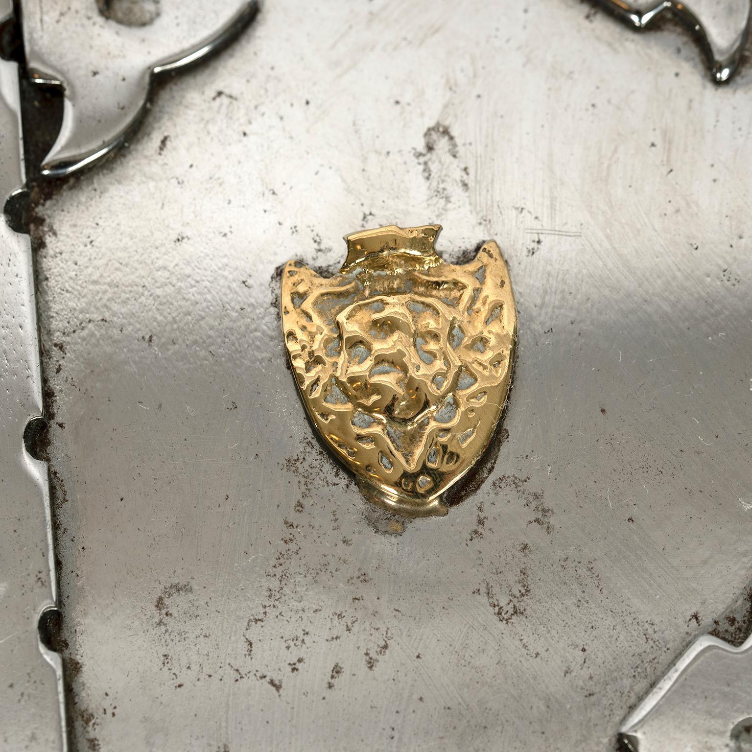 Stainless Steel Steel and Brass Document Box, Italy, circa 1970