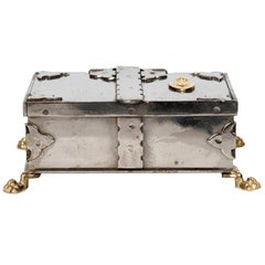 Steel and Brass Document Box, Italy, circa 1970