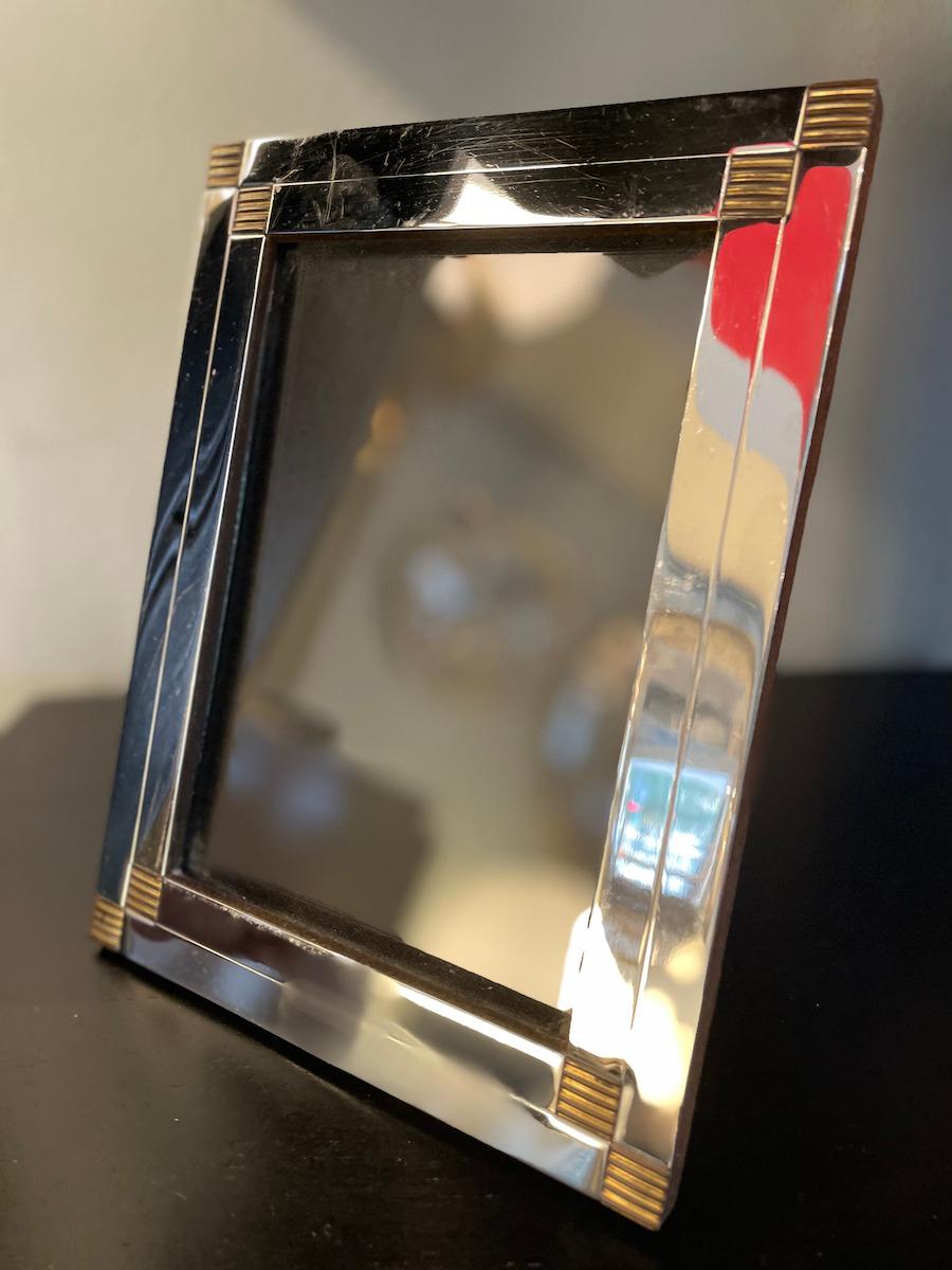 Laiton Cadre en acier et laiton 1970 en vente