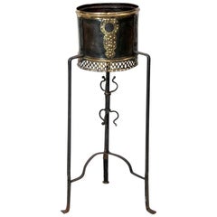 Steel and Brass Planter Stand