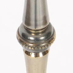 Steel and Brass Two-Tone Floorlamp